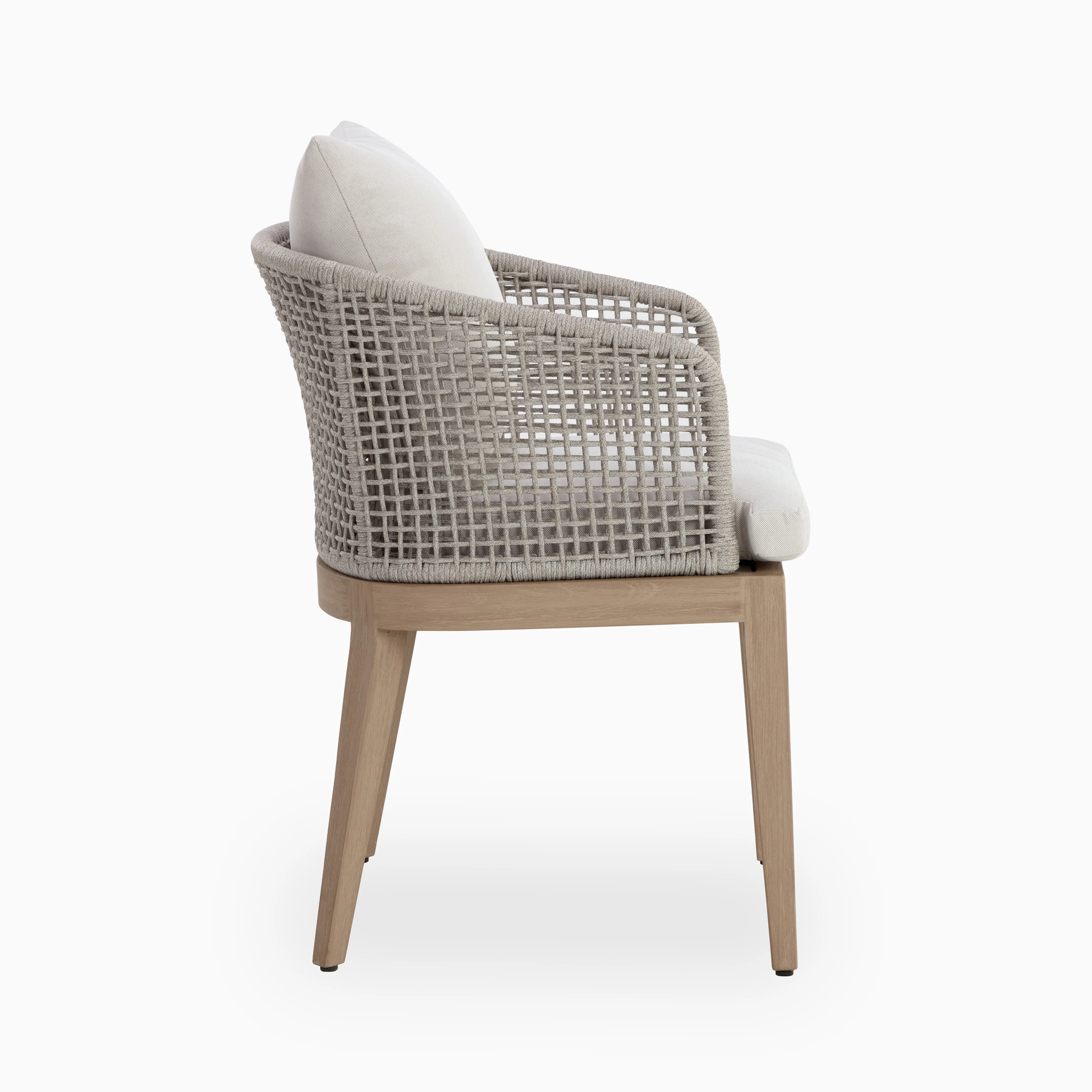Mateo Outdoor Dining Chair in Cream - Image 3