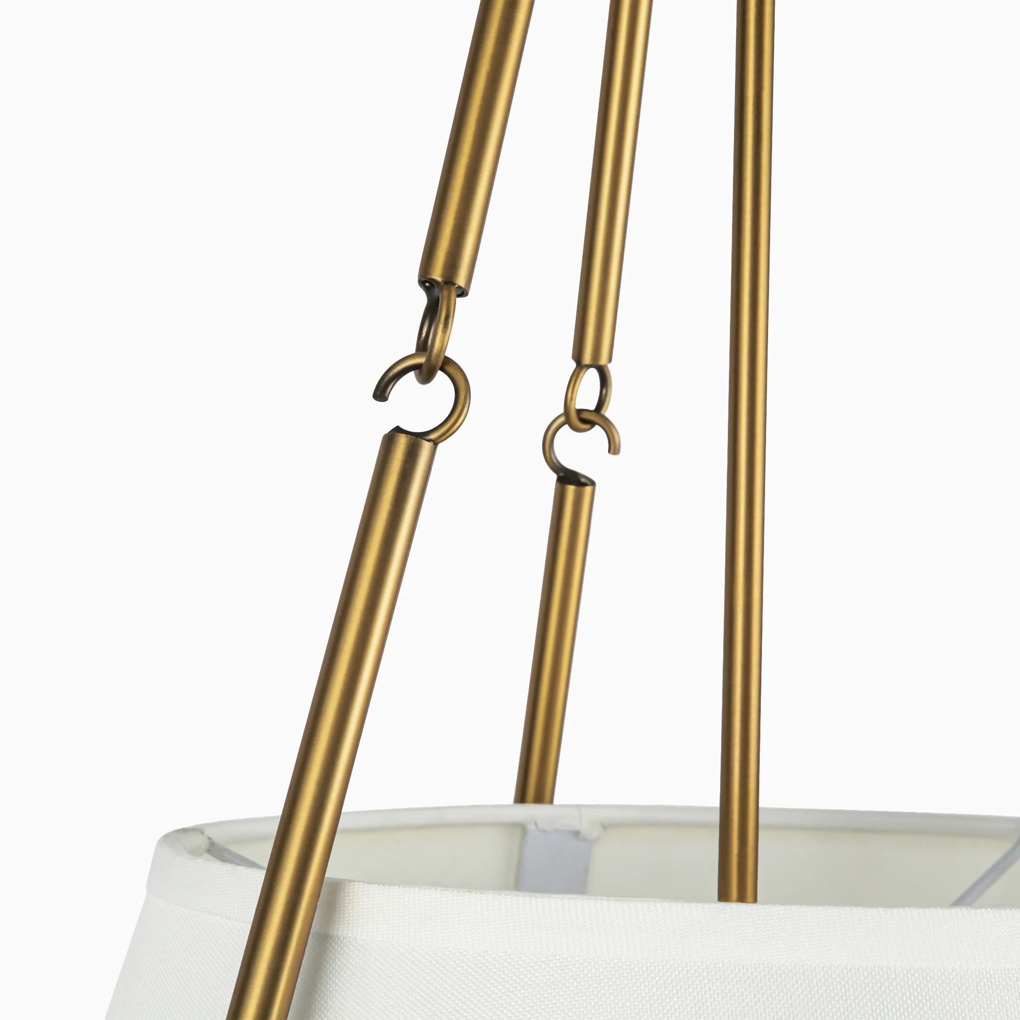 Matthew 18" 1 Light Pendant in Aged Gold/White Linen - Image 5