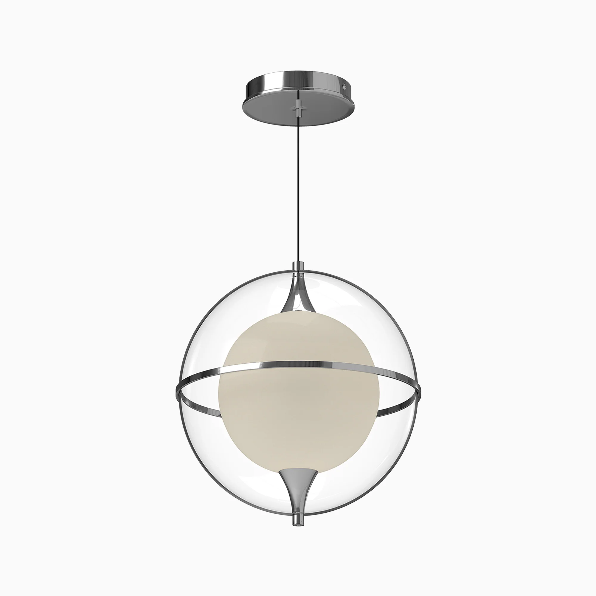 Mavis 12" LED Pendant in Chrome - Image 2