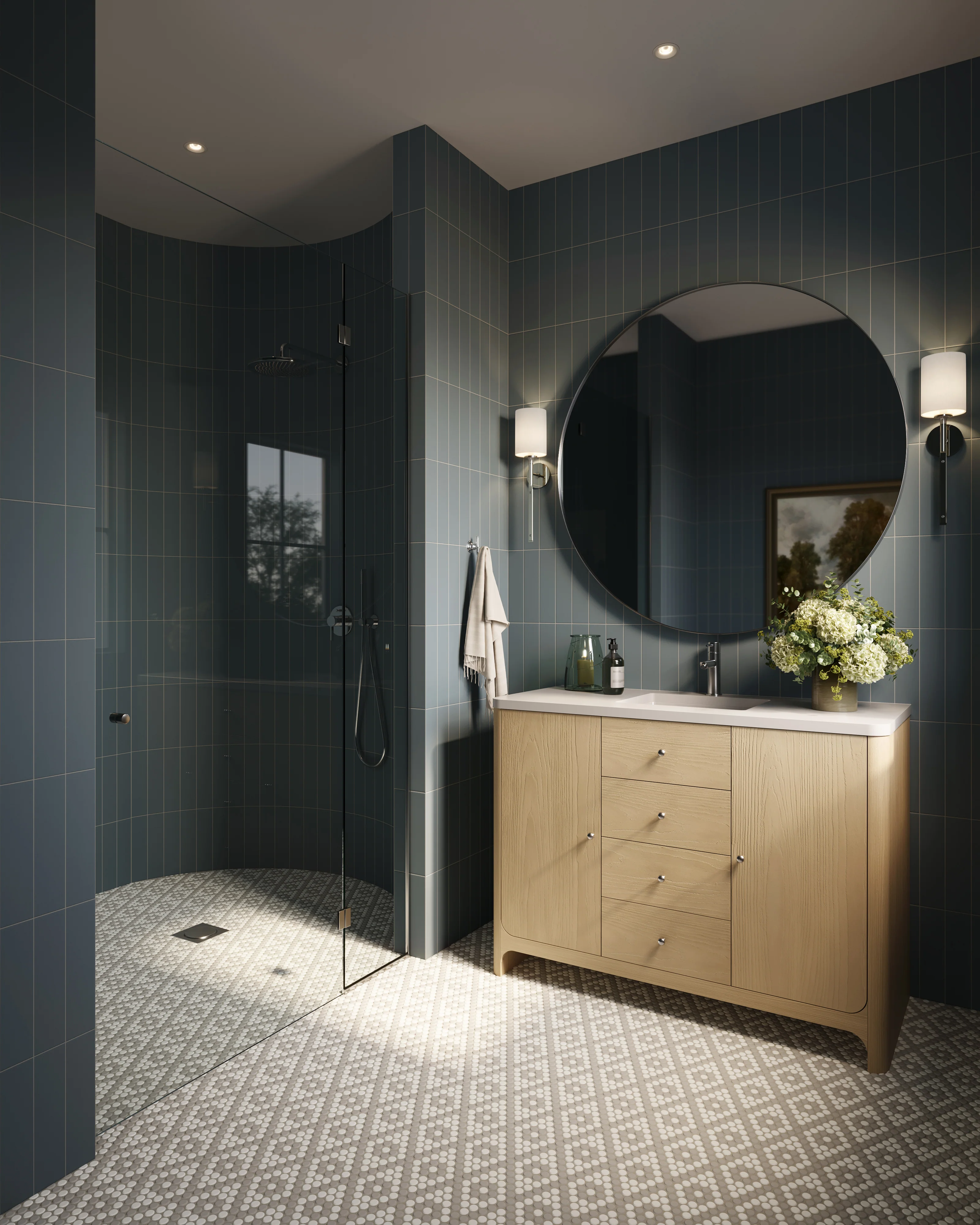 Merrick 3x11 Matte Porcelain Tile in Ska Blue - Image 2
