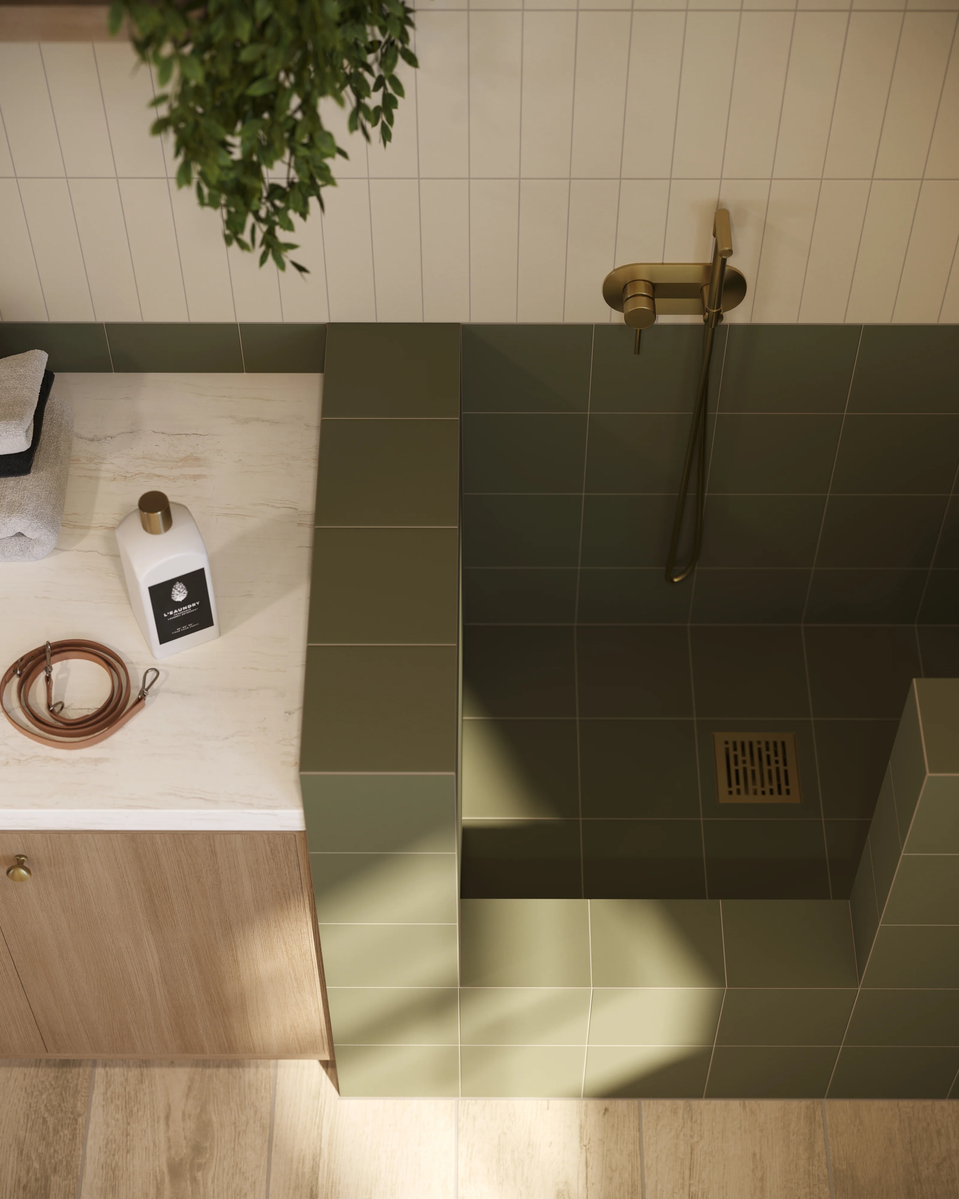 Merrick 8x8 Matte Porcelain Tile in Folk Green - Image 6