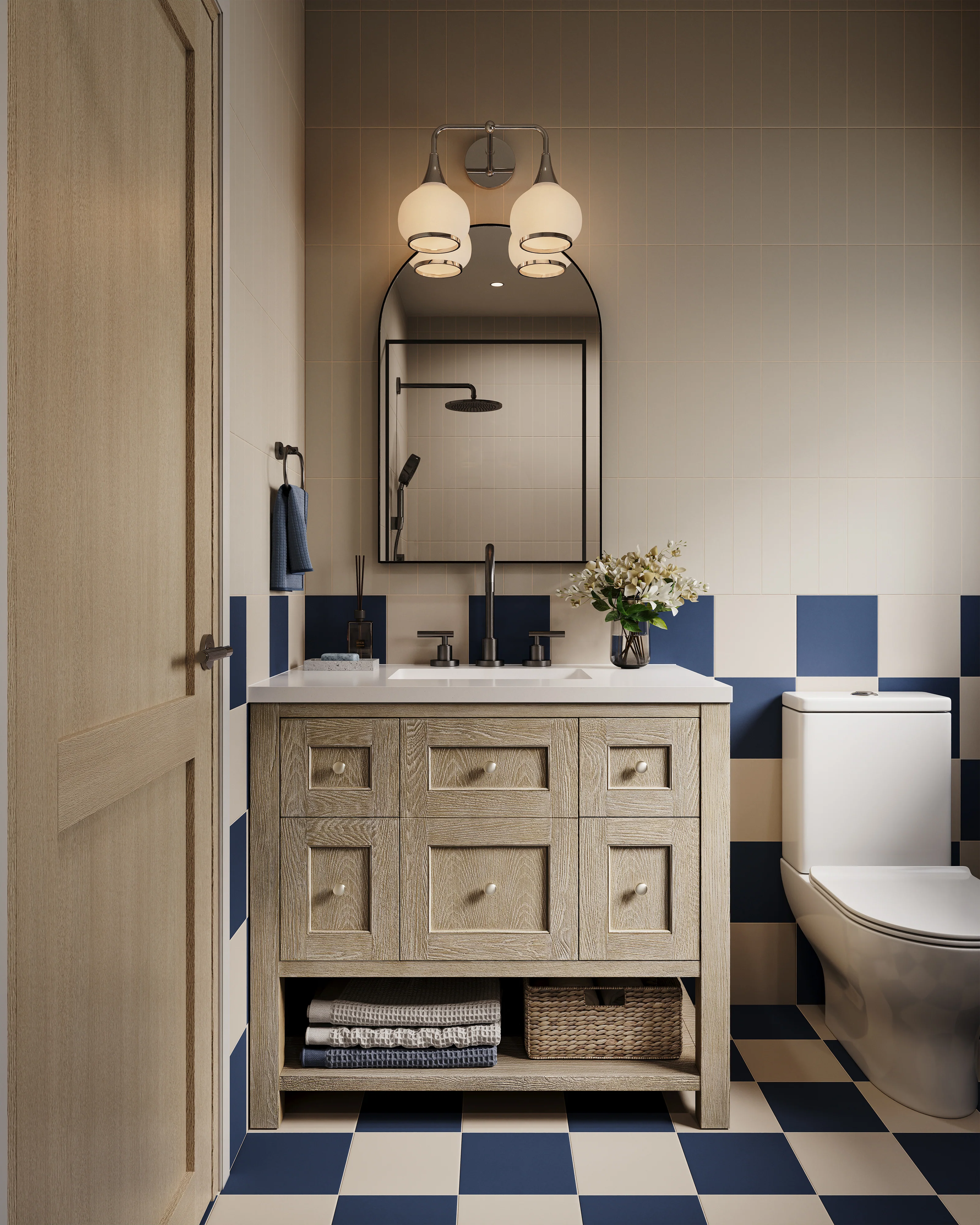 Merrick 8x8 Matte Porcelain Tile in Grunge Greige - Image 7
