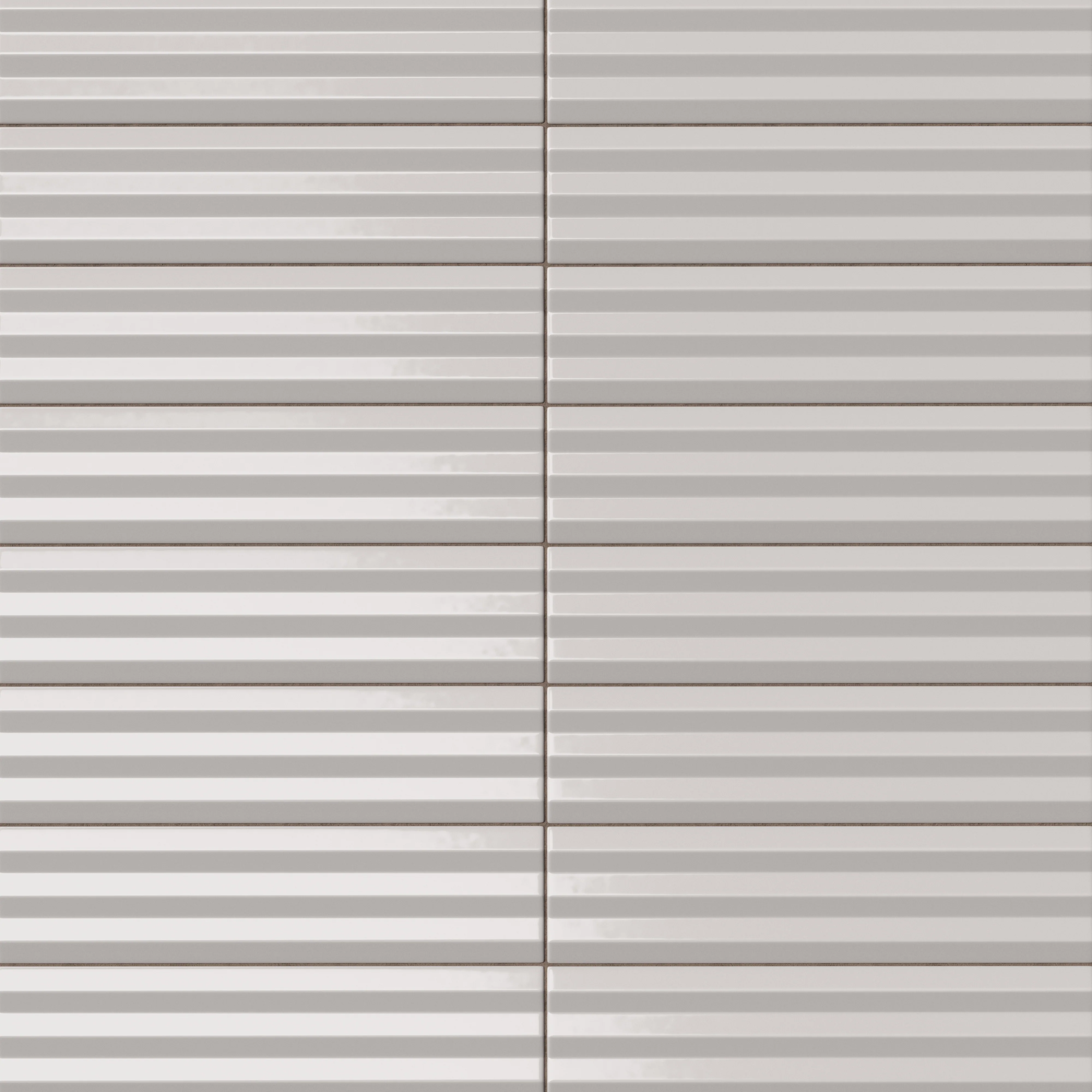 Mika 2.5x10 Glossy Ceramic Beveled Tile in Ash