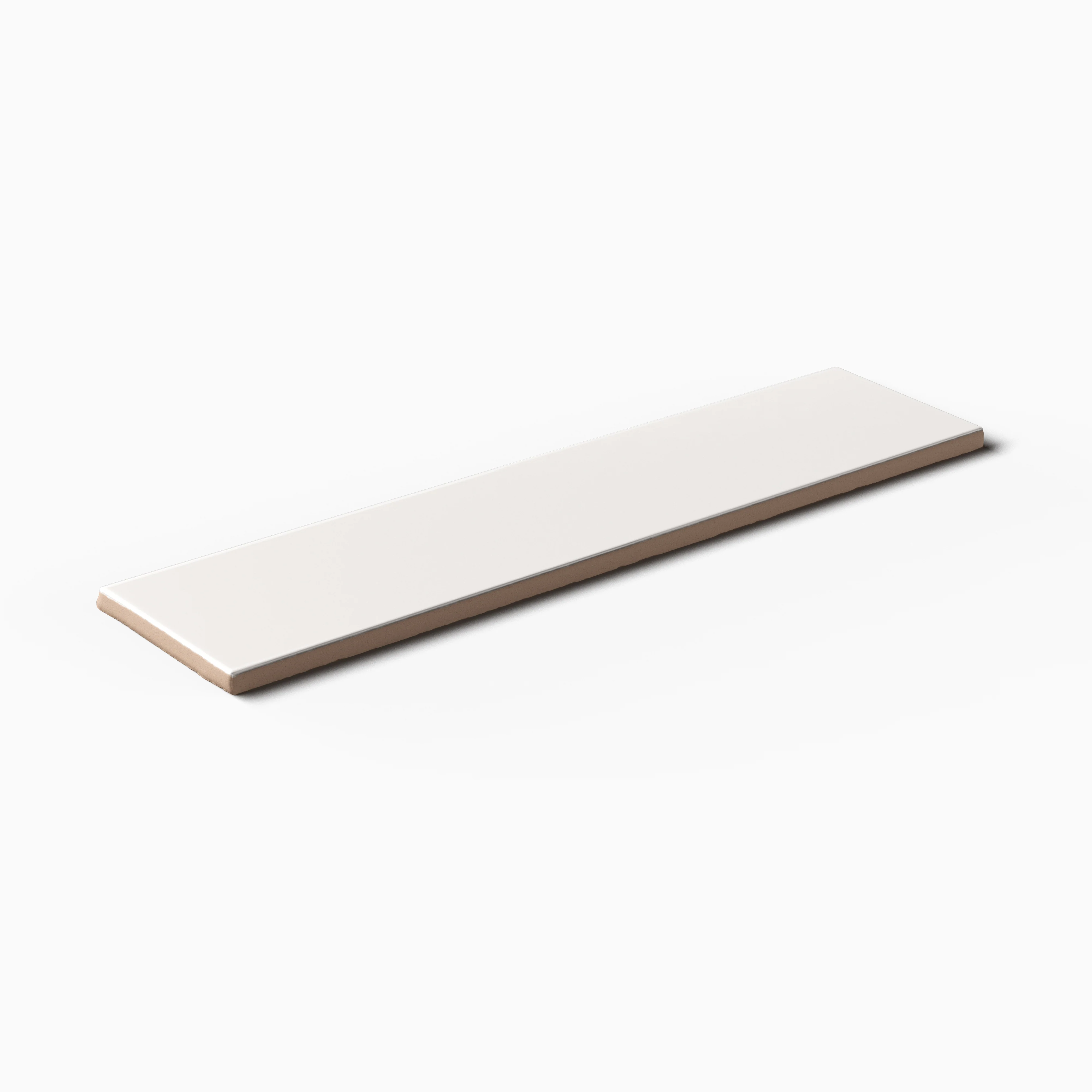 Mika 2.5x10 Glossy Ceramic Tile in Chalk - Image 3