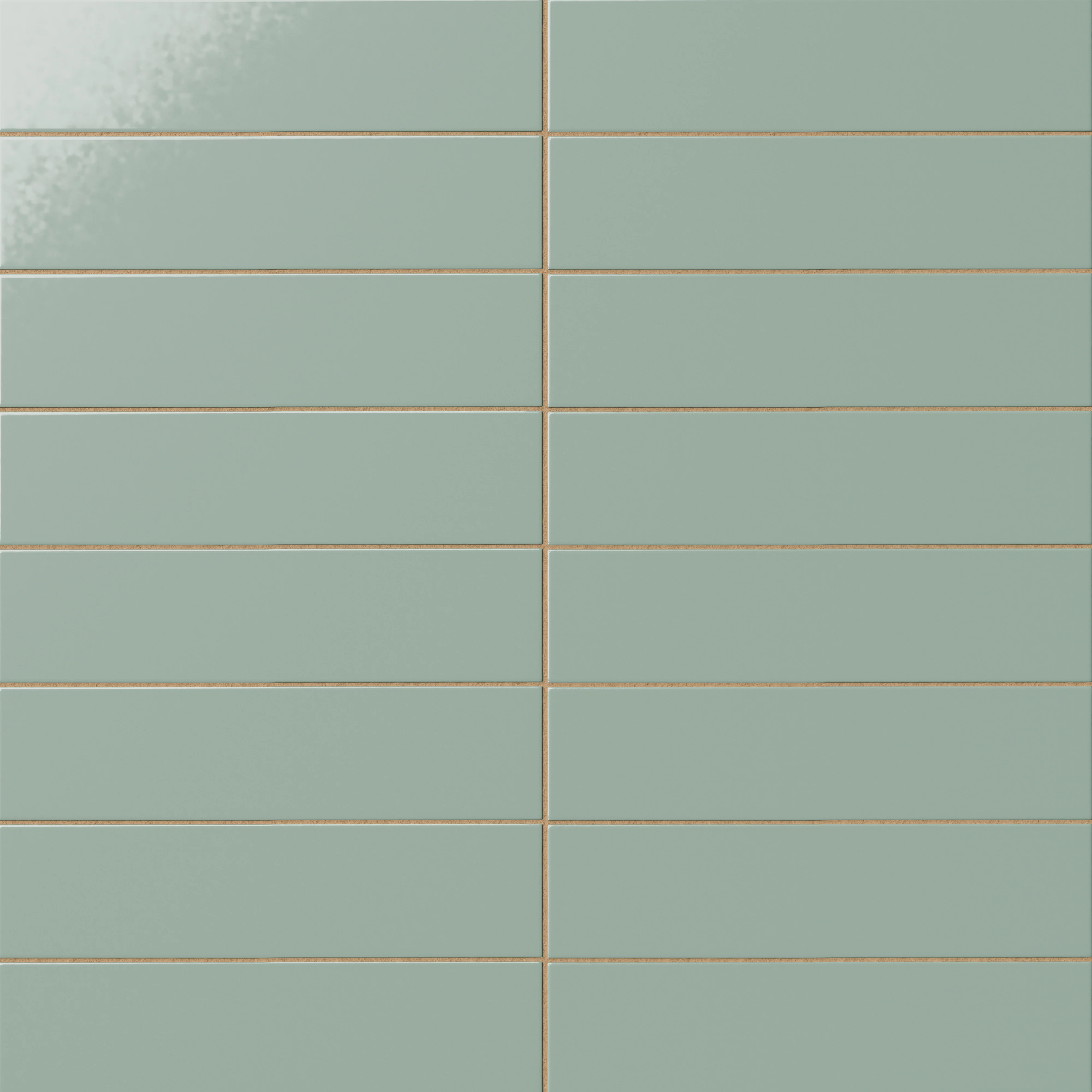 Mika 2.5x10 Glossy Ceramic Tile in Sage
