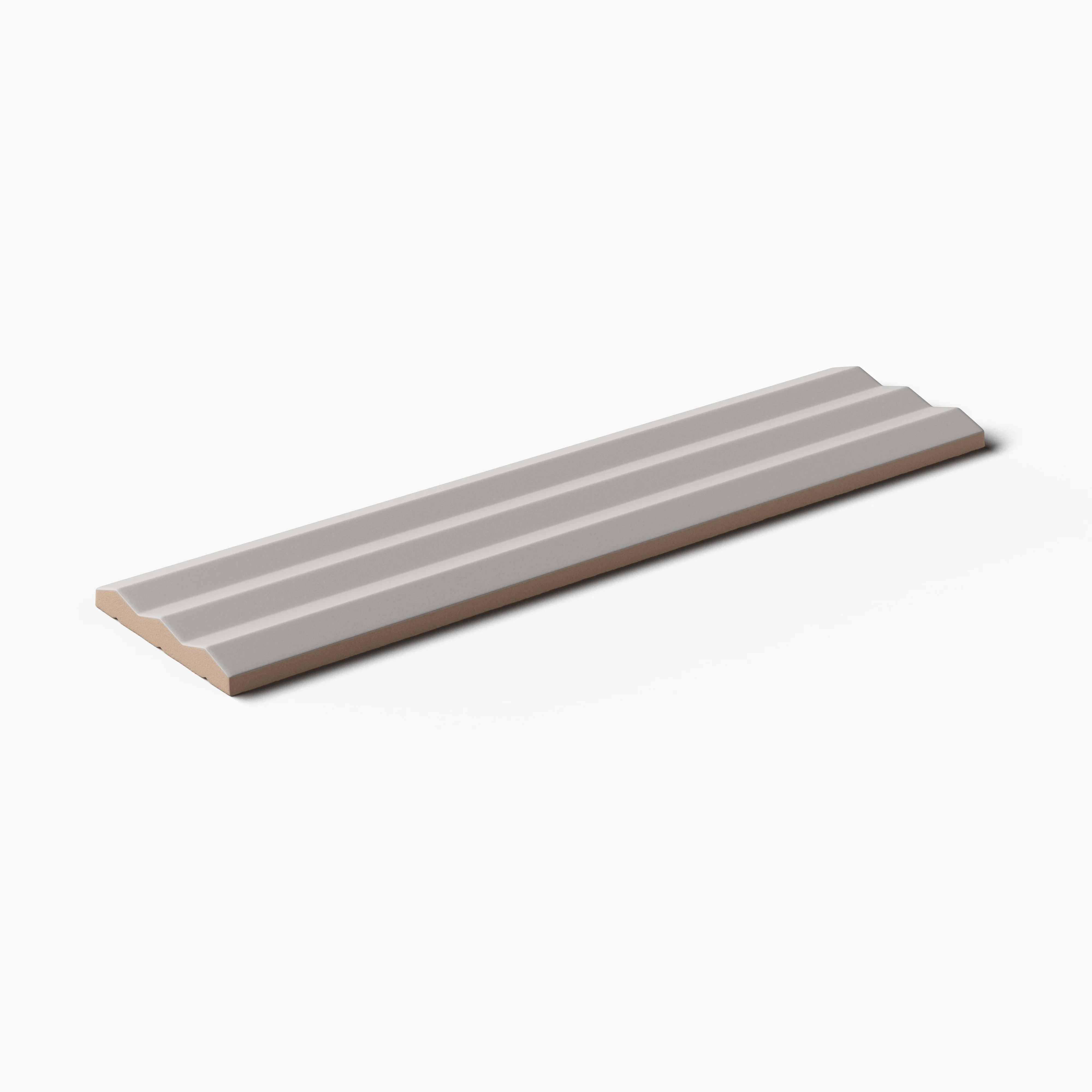 Mika 2.5x10 Matte Ceramic Beveled Tile in Ash - Image 3