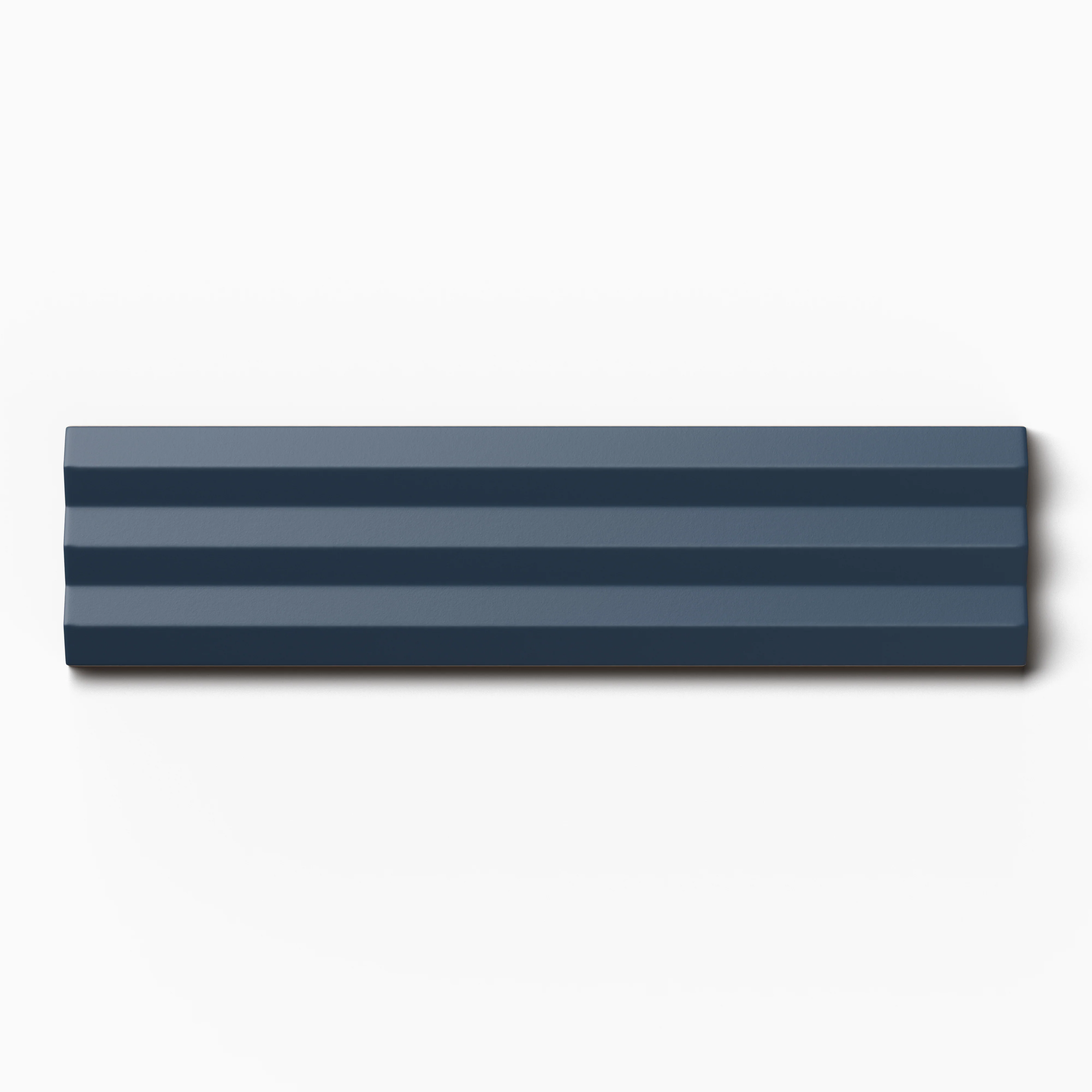 Mika 2.5x10 Matte Ceramic Beveled Tile in Midnight - Image 2