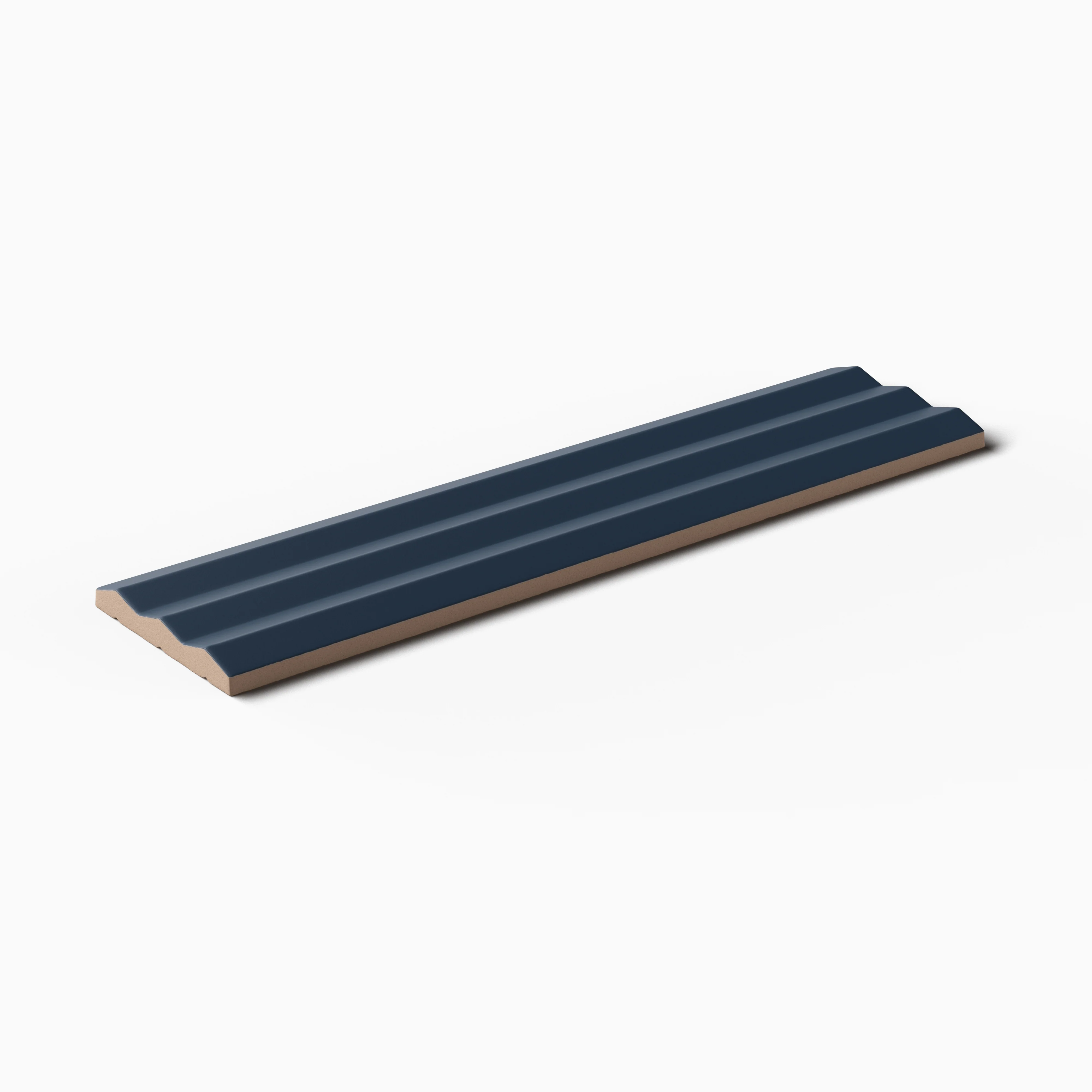 Mika 2.5x10 Matte Ceramic Beveled Tile in Midnight - Image 3