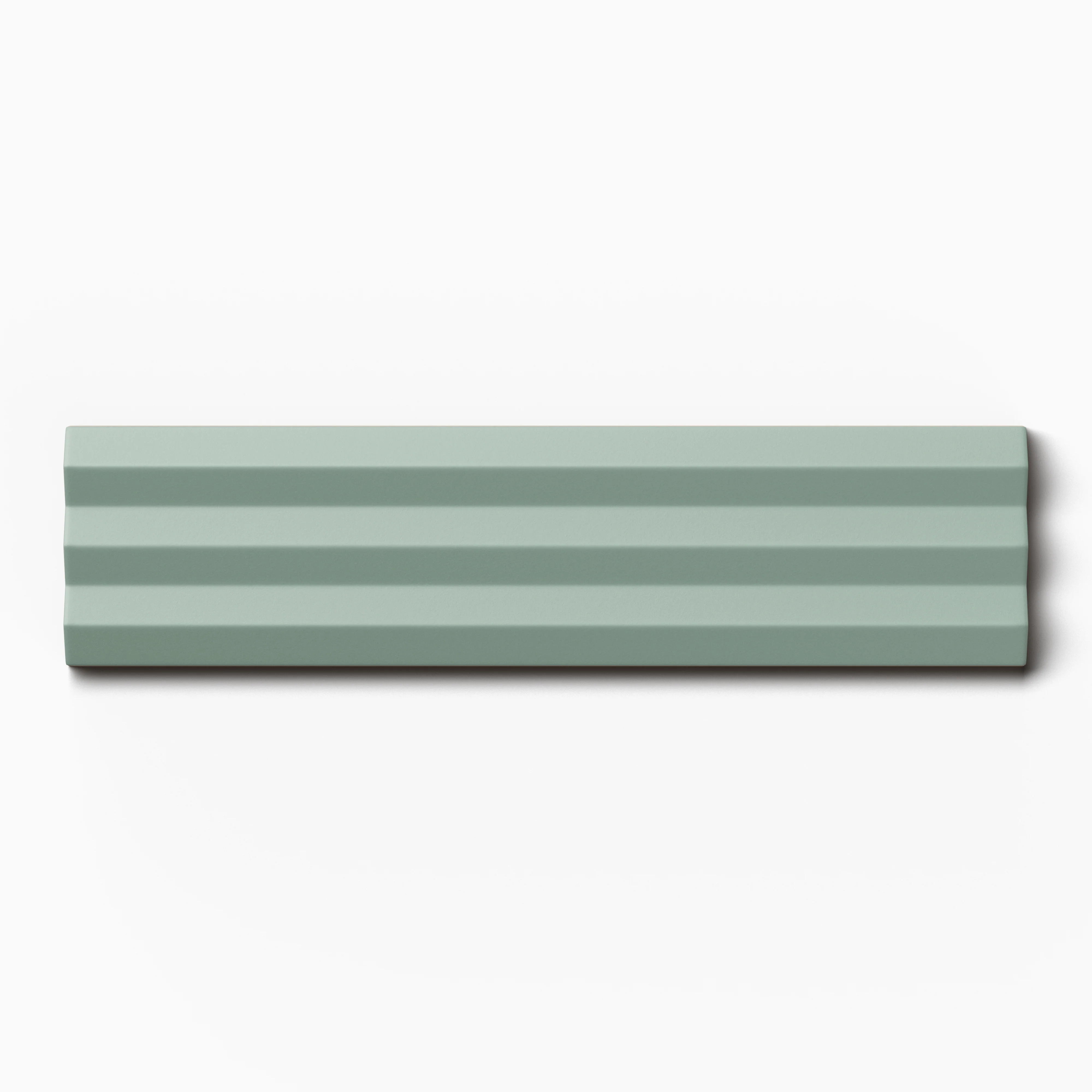 Mika 2.5x10 Matte Ceramic Beveled Tile in Sage - Image 2