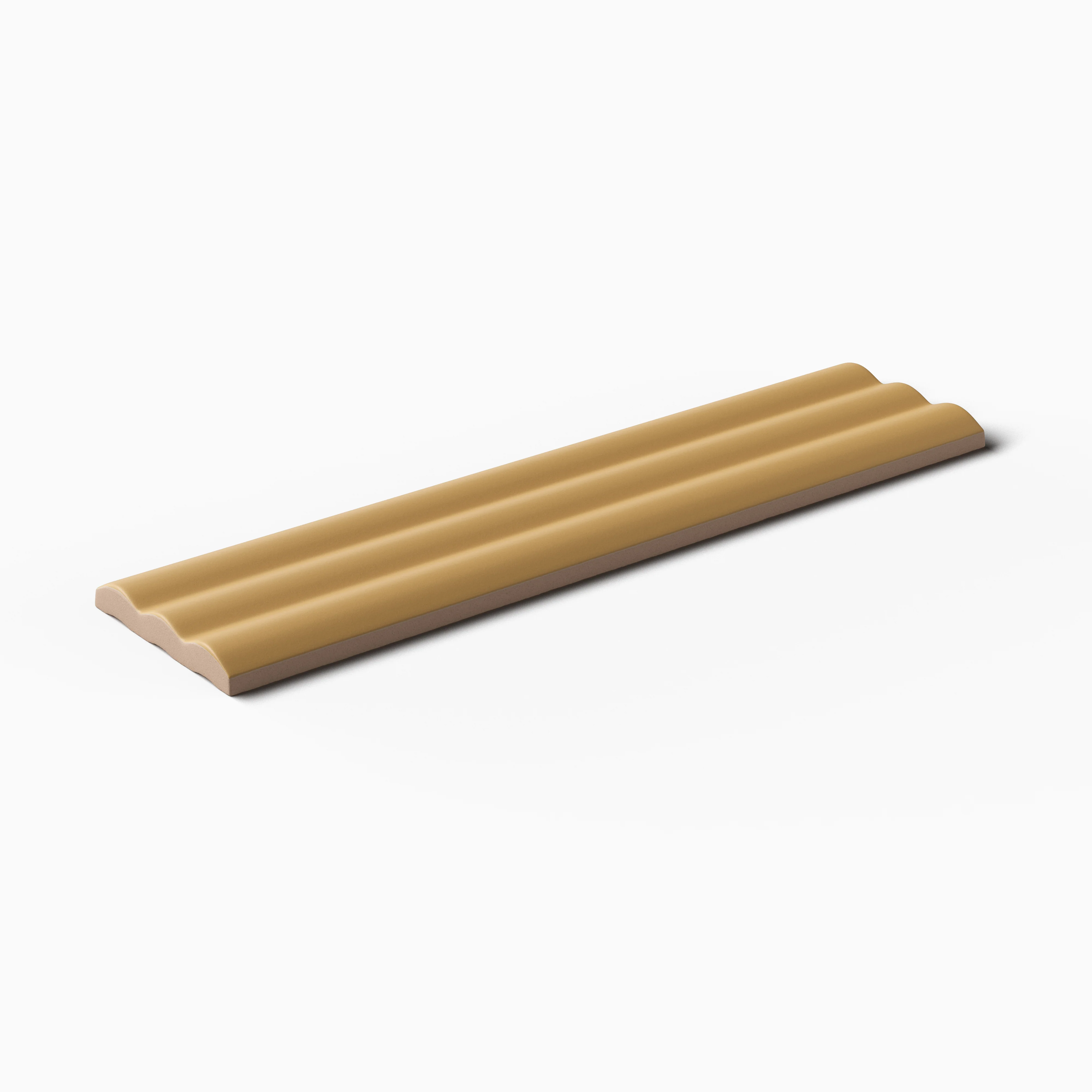 Mika 2.5x10 Matte Ceramic Reeded Tile in Dijon - Image 3