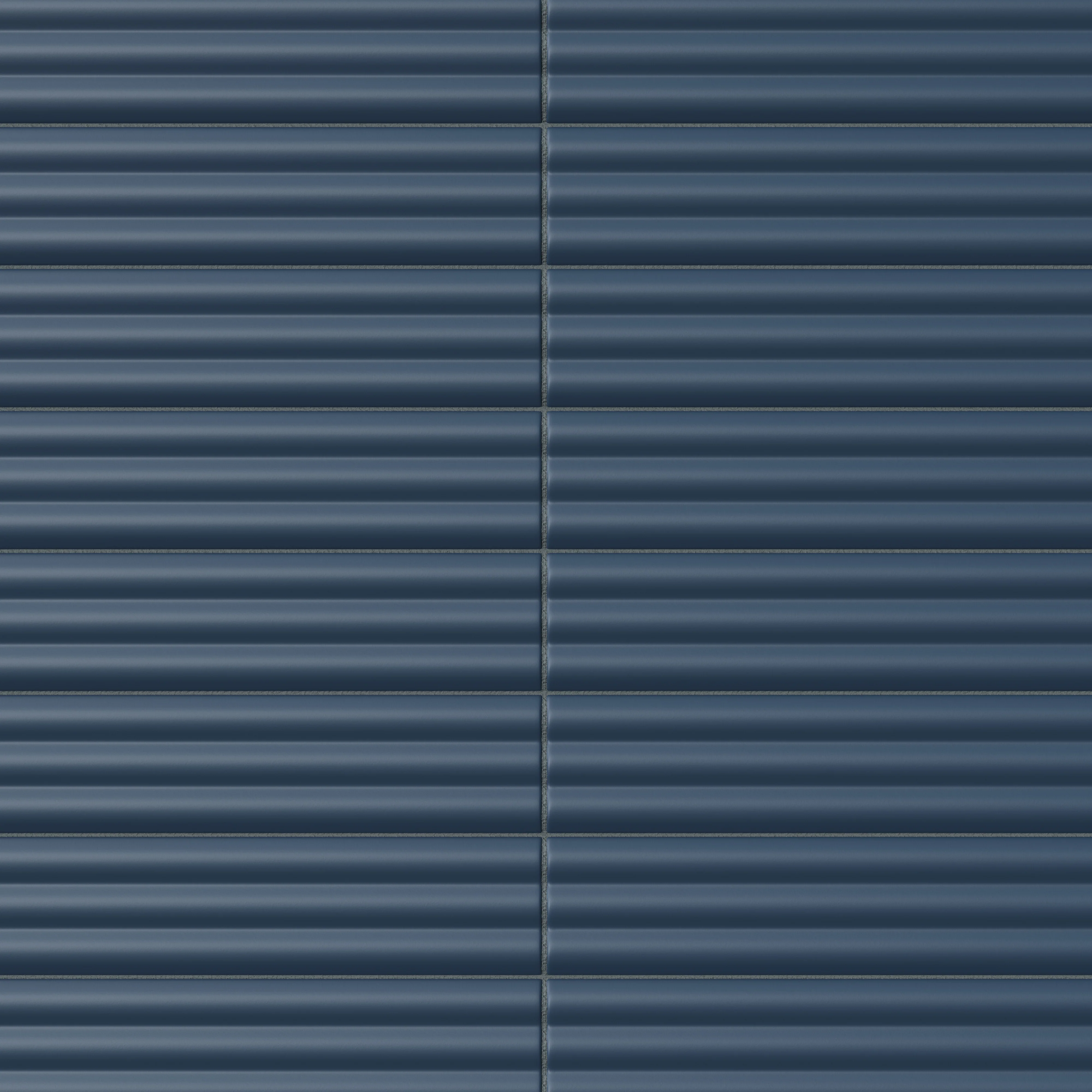 Mika 2.5x10 Matte Ceramic Reeded Tile in Midnight