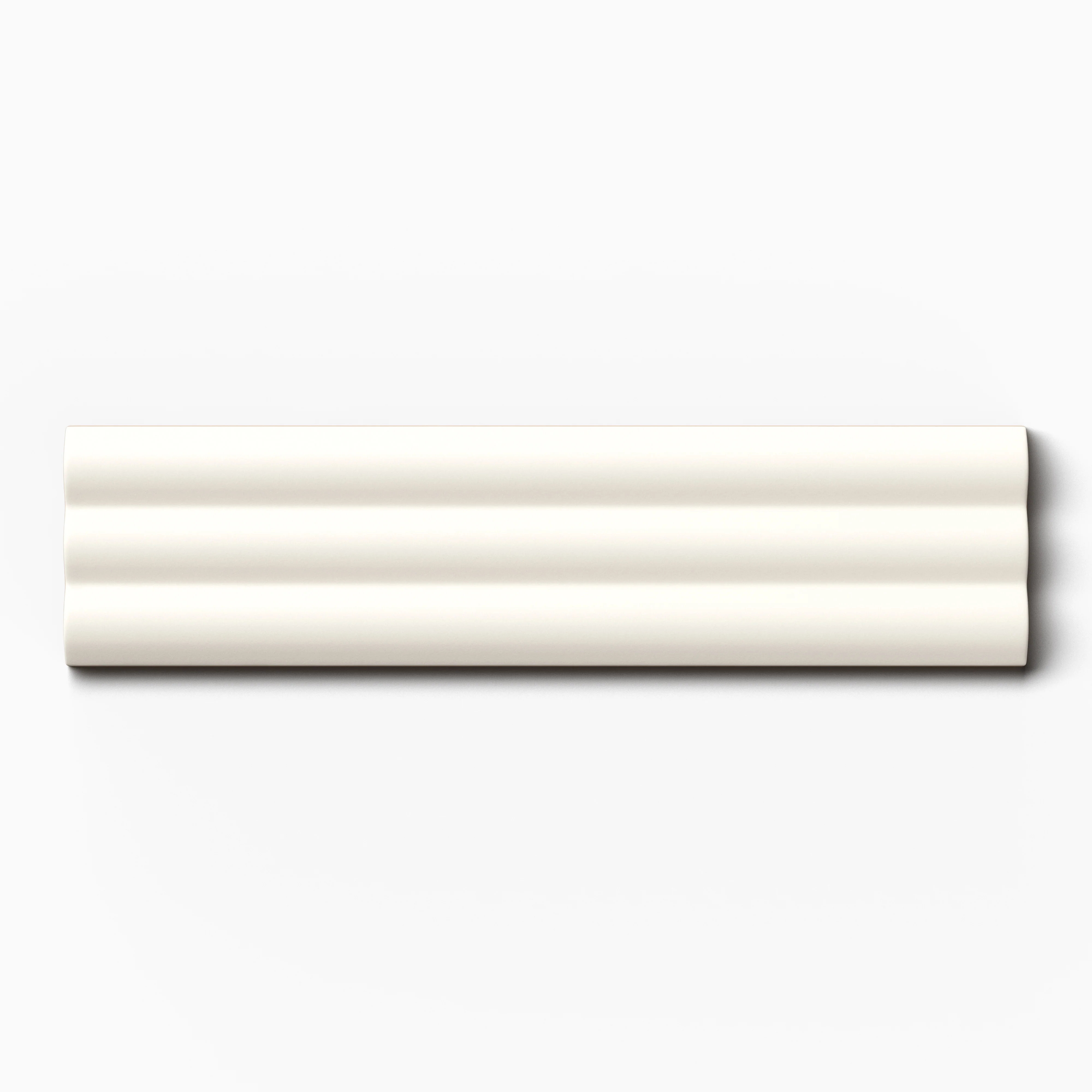 Mika 2x10 Matte Reeded in Chalk Sample