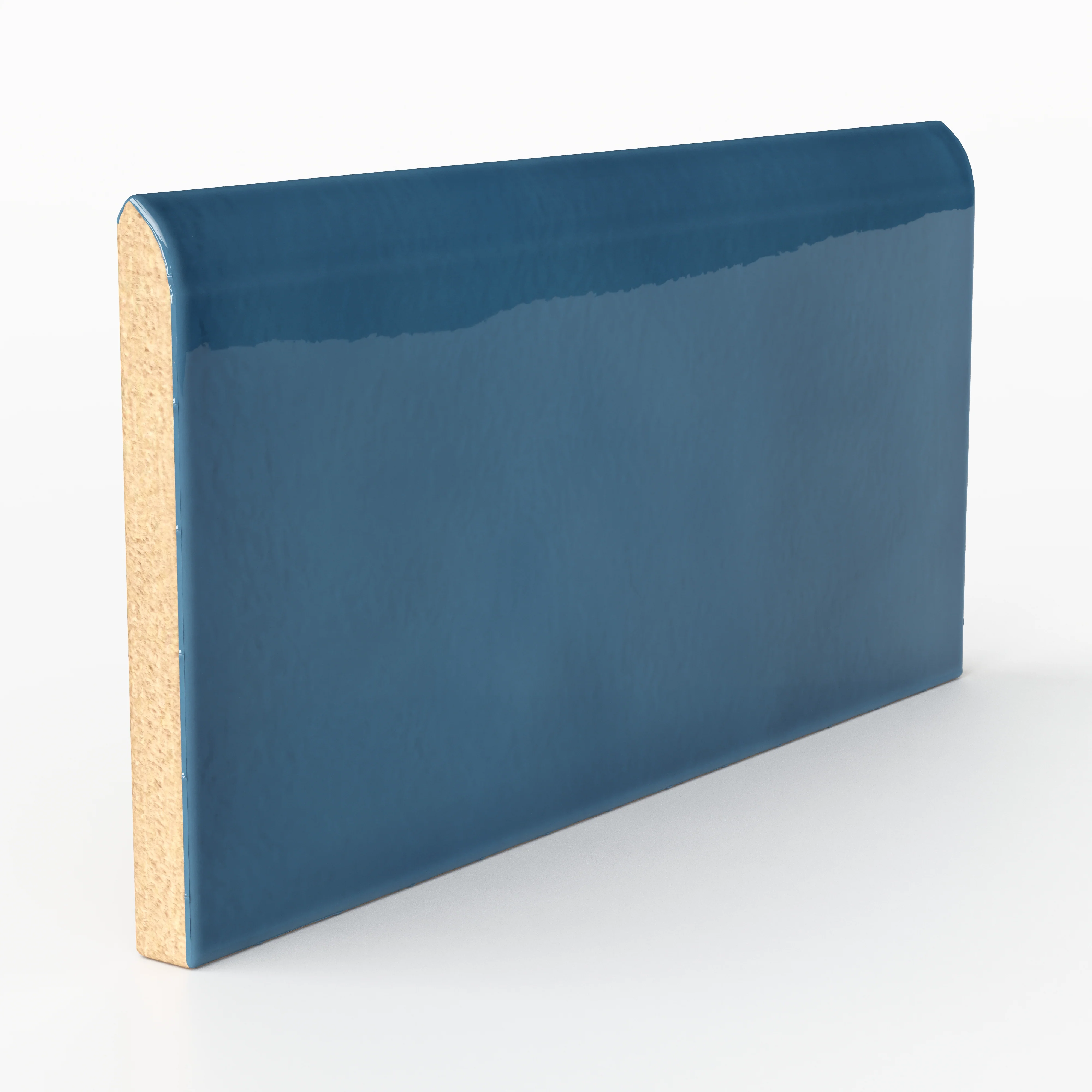 Mikayla 2.5x5 Bullnose Glossy Ceramic Tile in Cerulean - Image 2