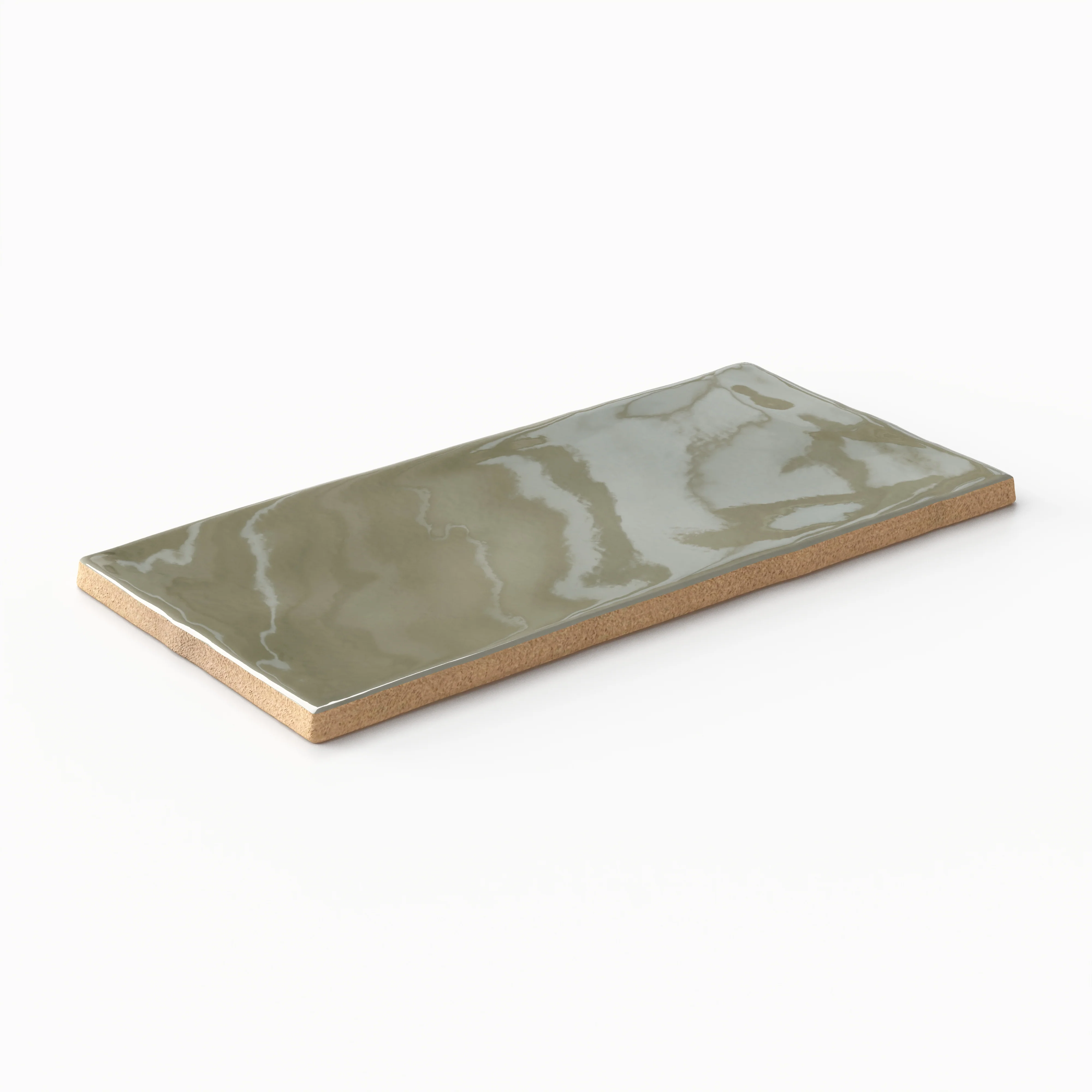 Mikayla 2.5x5 Glossy Ceramic Tile in Olive - Image 4
