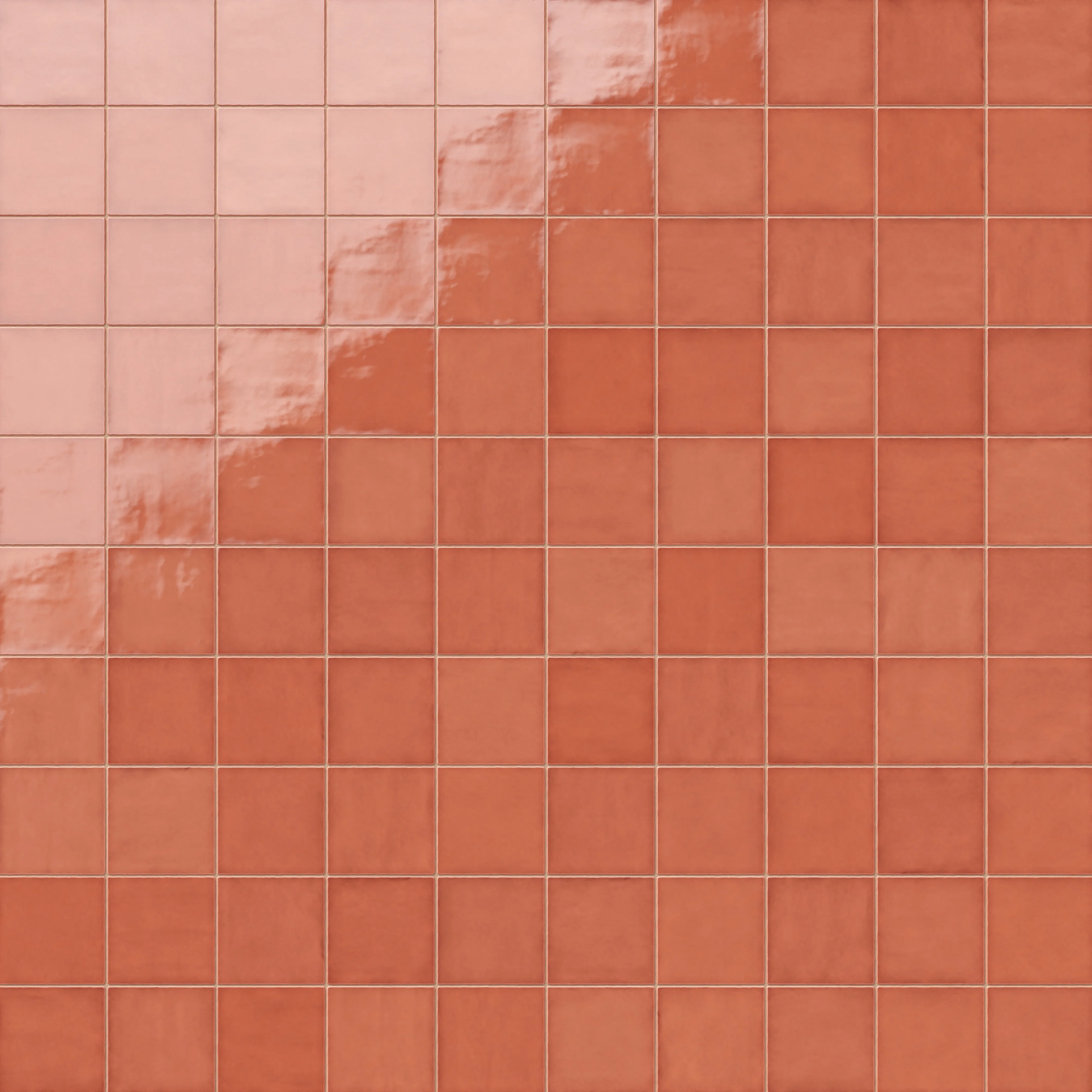 Mikayla 5x5 Glossy Ceramic Tile in Coral - Image 6