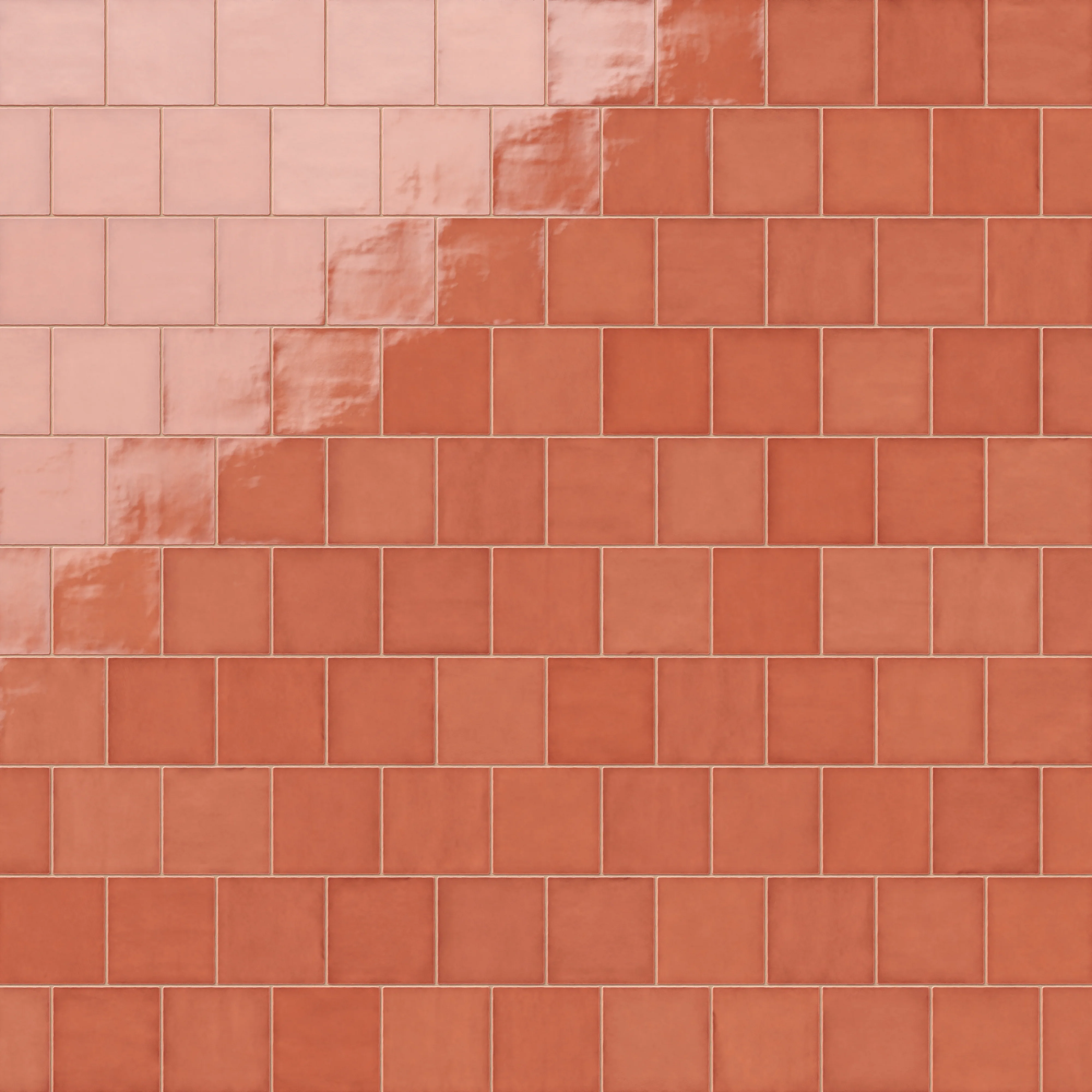 Mikayla 5x5 Glossy Ceramic Tile in Coral - Image 8