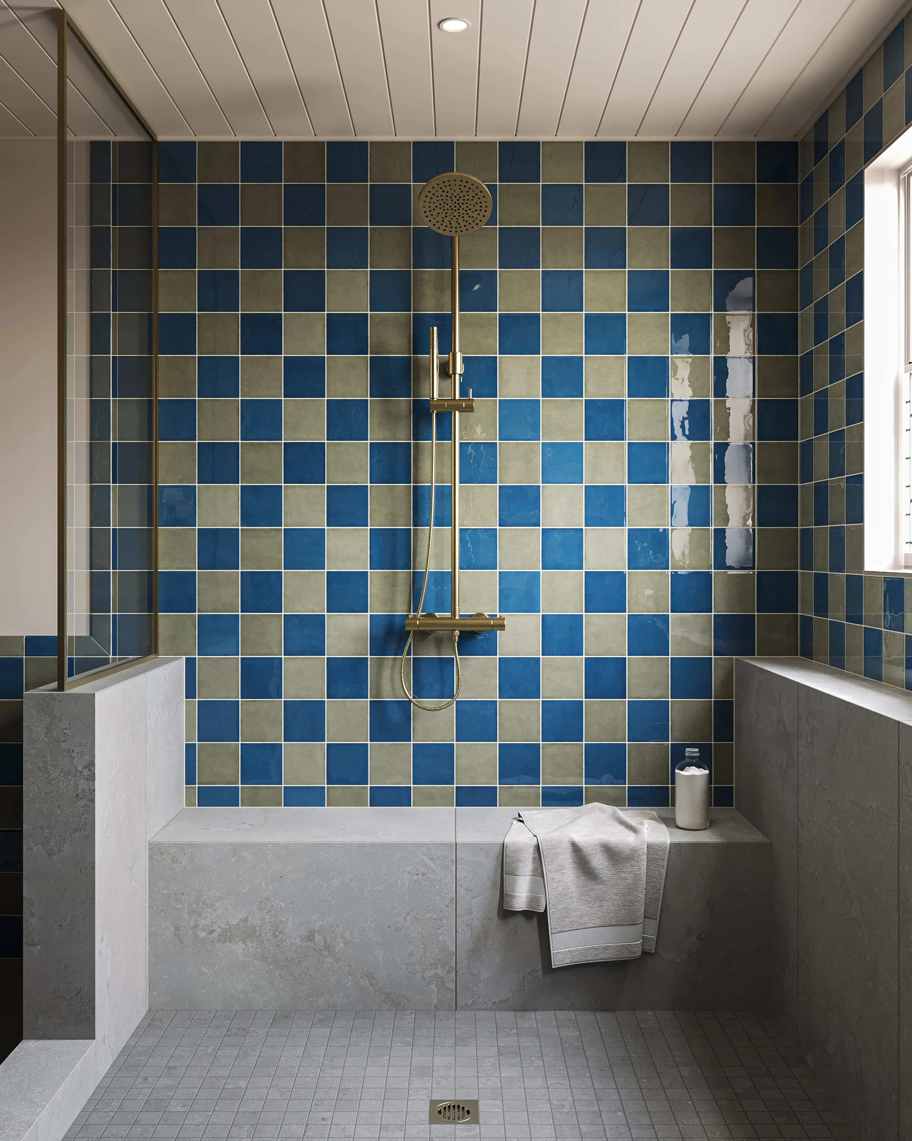 Mikayla 5x5 Glossy Ceramic Tile in Cerulean - Image 13