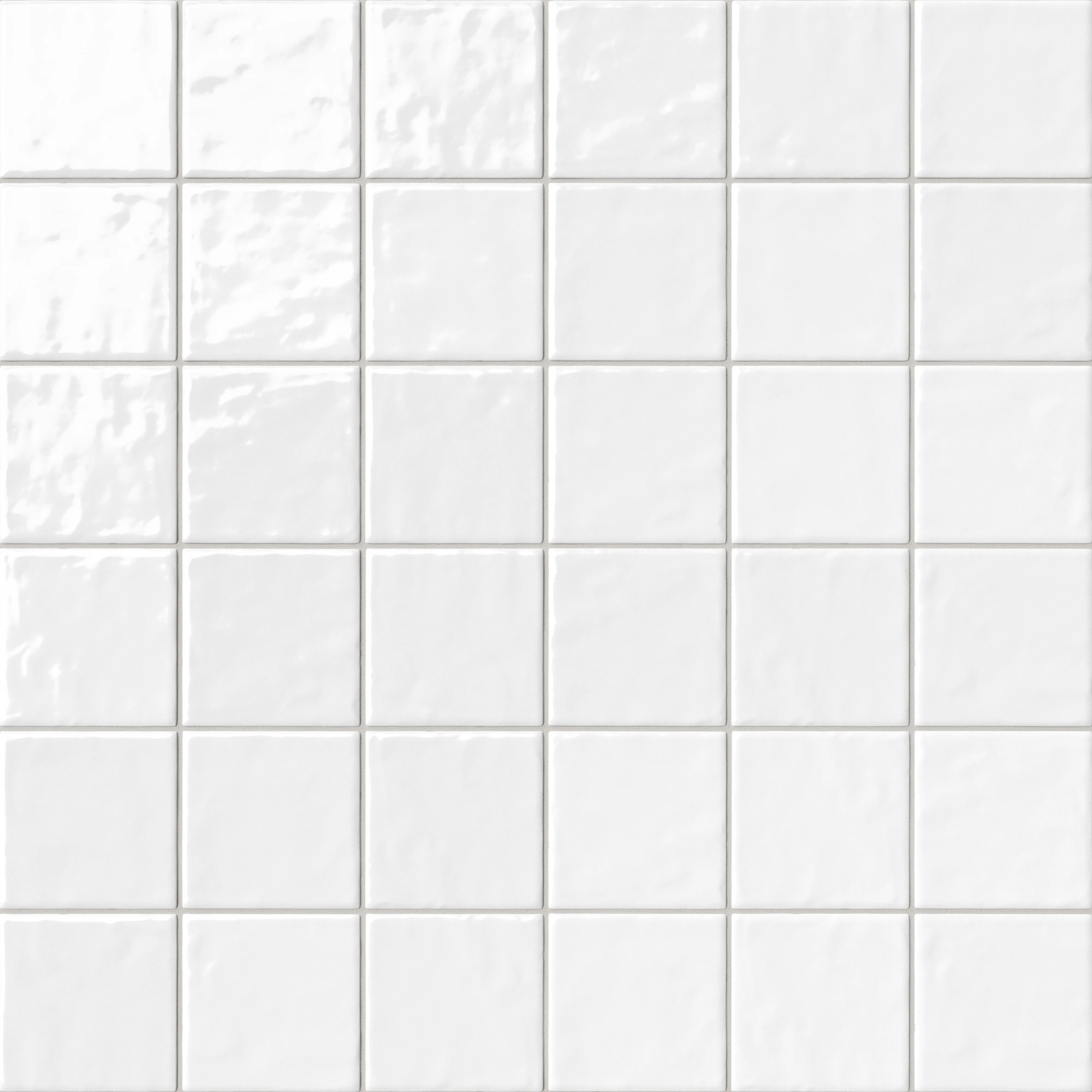 Mila 4x4 Glossy Ceramic Tile in Eggshell