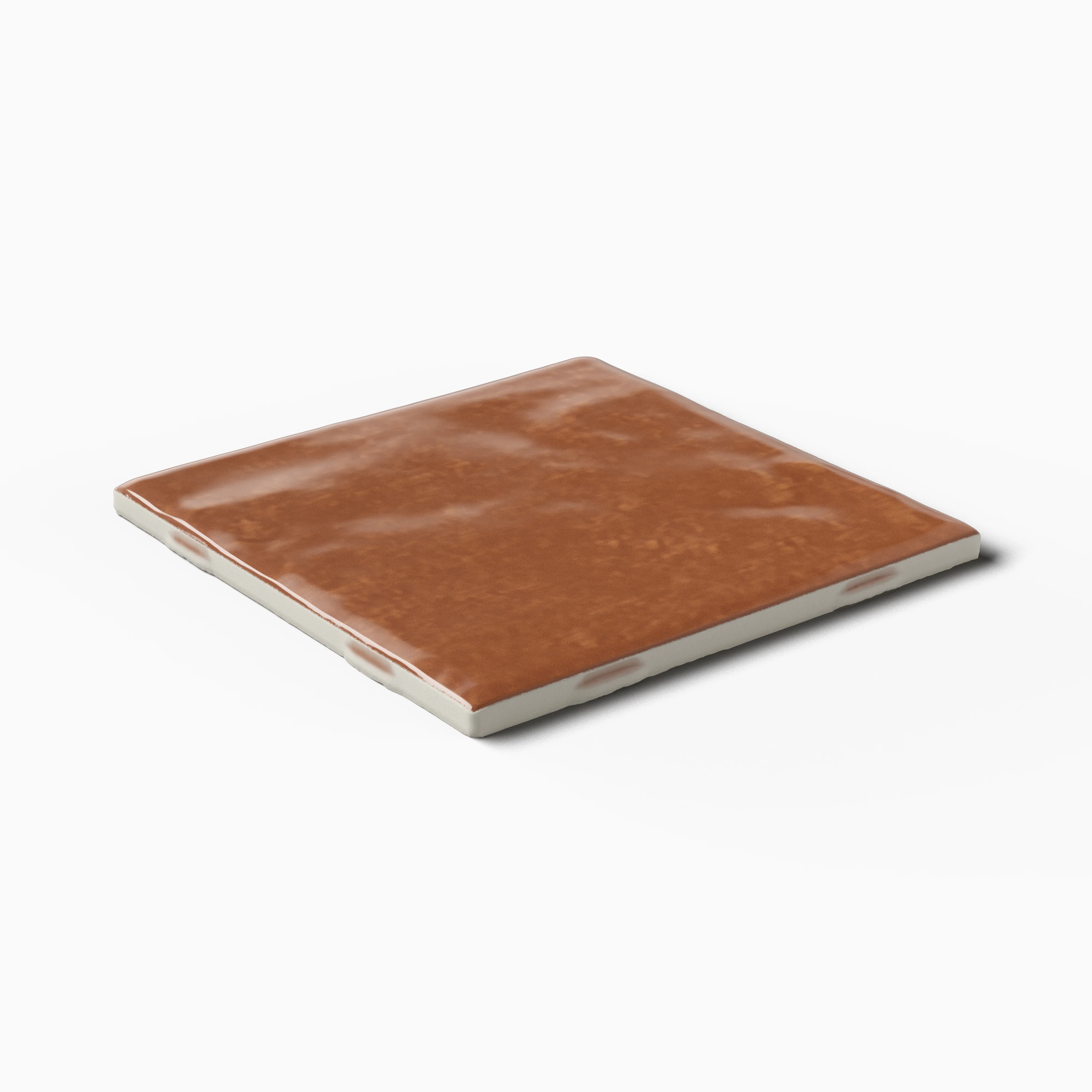 Mila 4x4 Glossy Ceramic Tile in Rust - Image 4