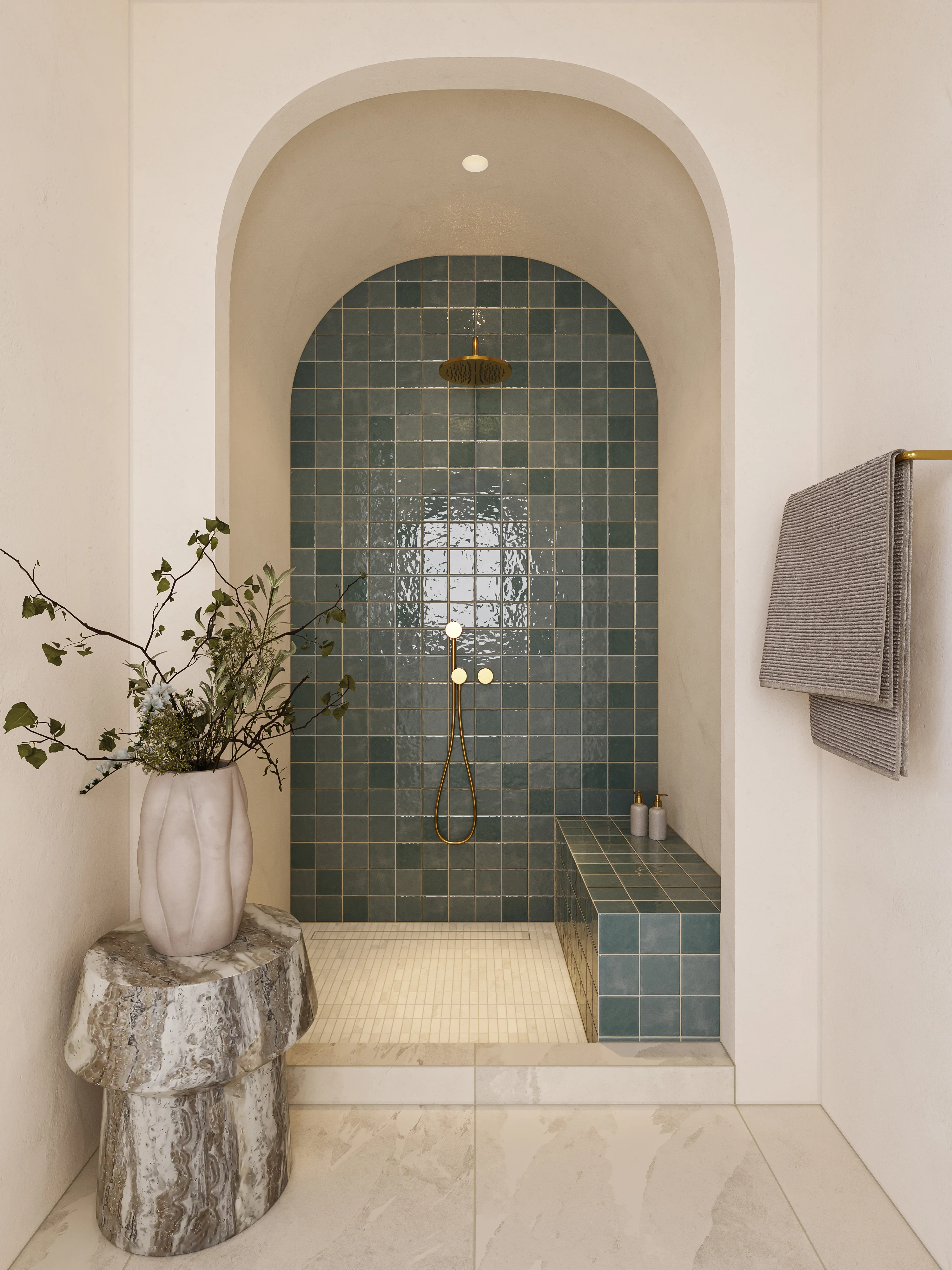 Mila 4x4 Glossy Ceramic Tile in Slate - Image 6