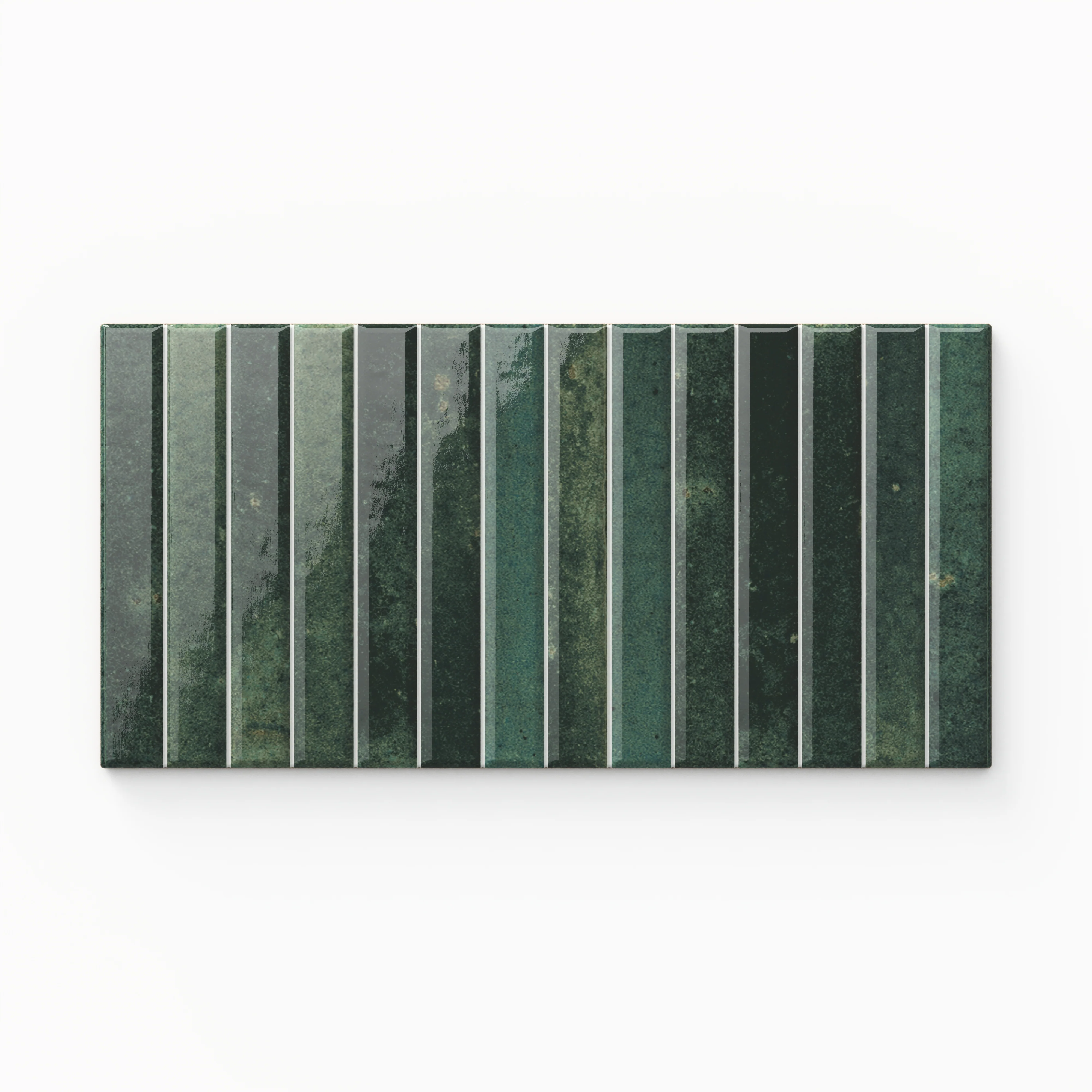 Miley 4.5x9.1 Glossy Porcelain Tile in Forest - Image 3