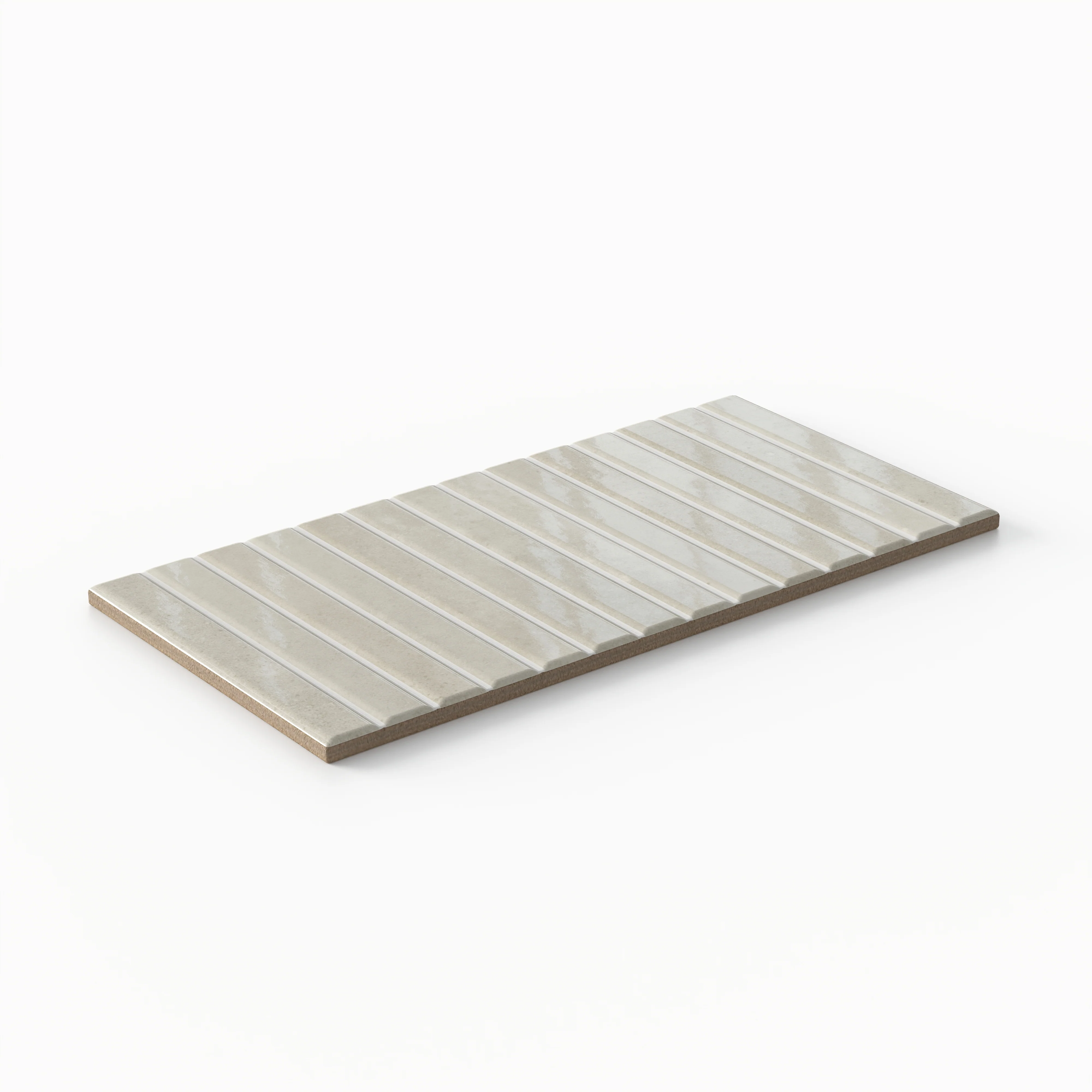 Miley 4.5x9.1 Glossy Porcelain Tile in Ivory - Image 4