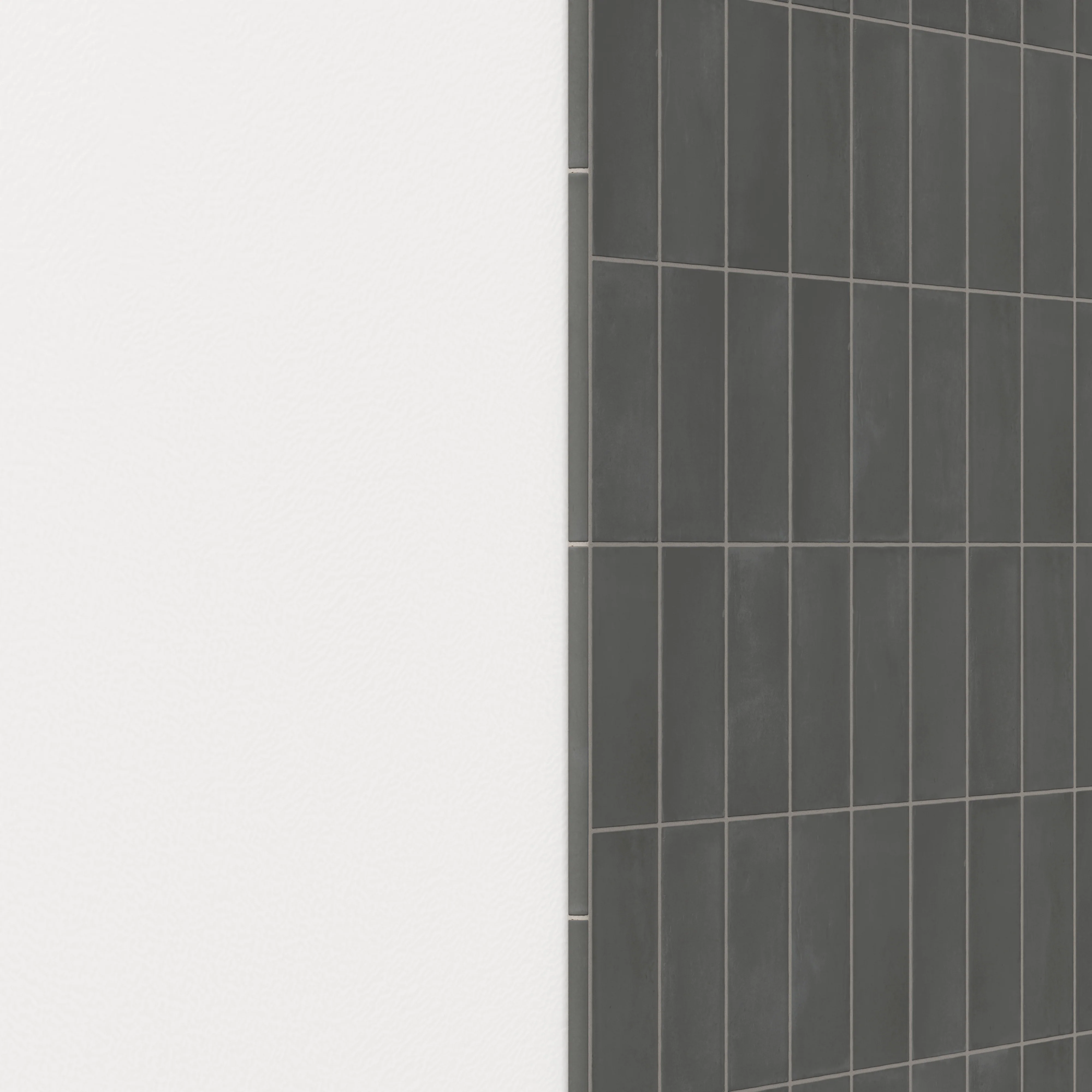 Natasha 0.5x8 Jolly Glossy Ceramic Tile Trim in Coal - Image 3