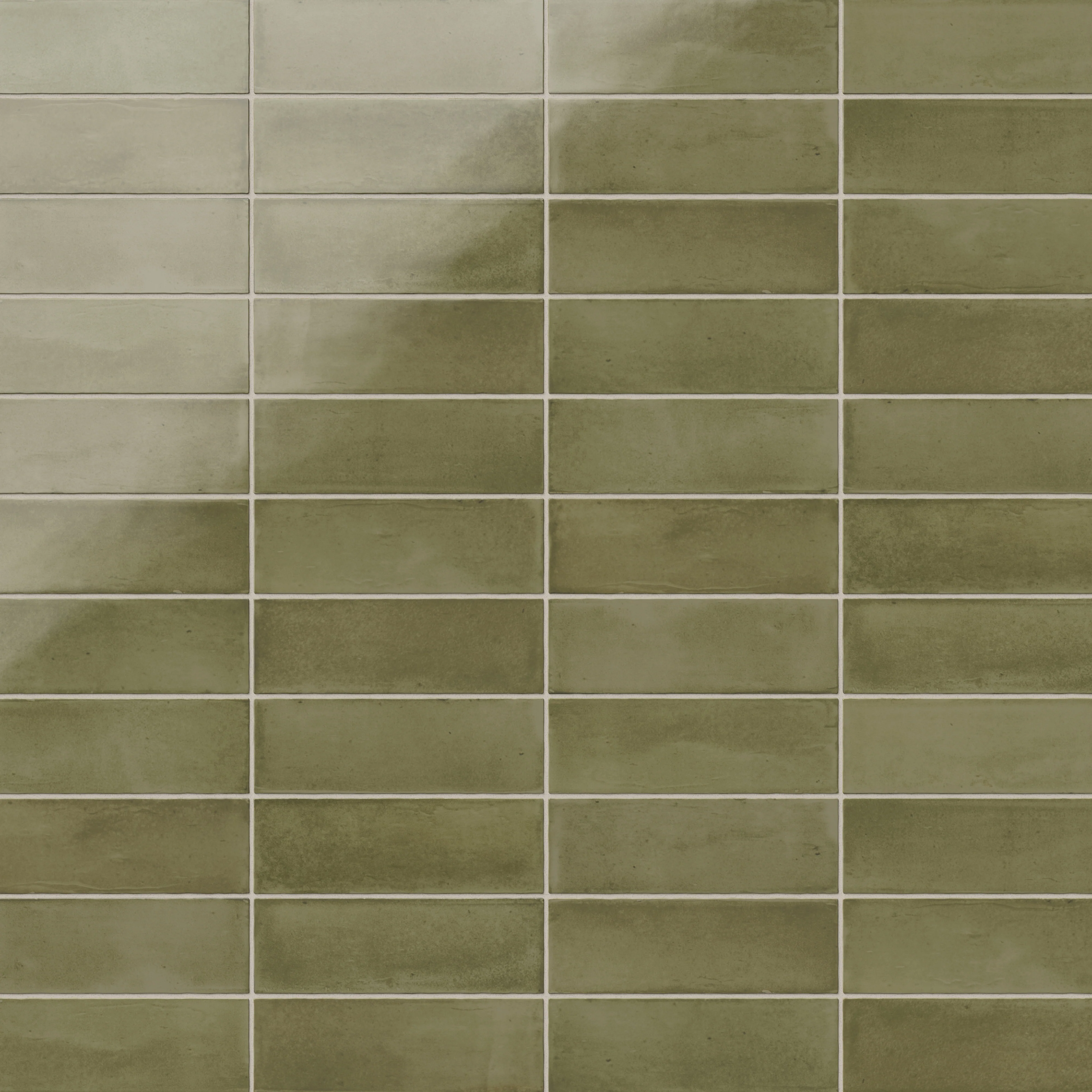 Natasha 2x6 Glossy Porcelain Tile in Army