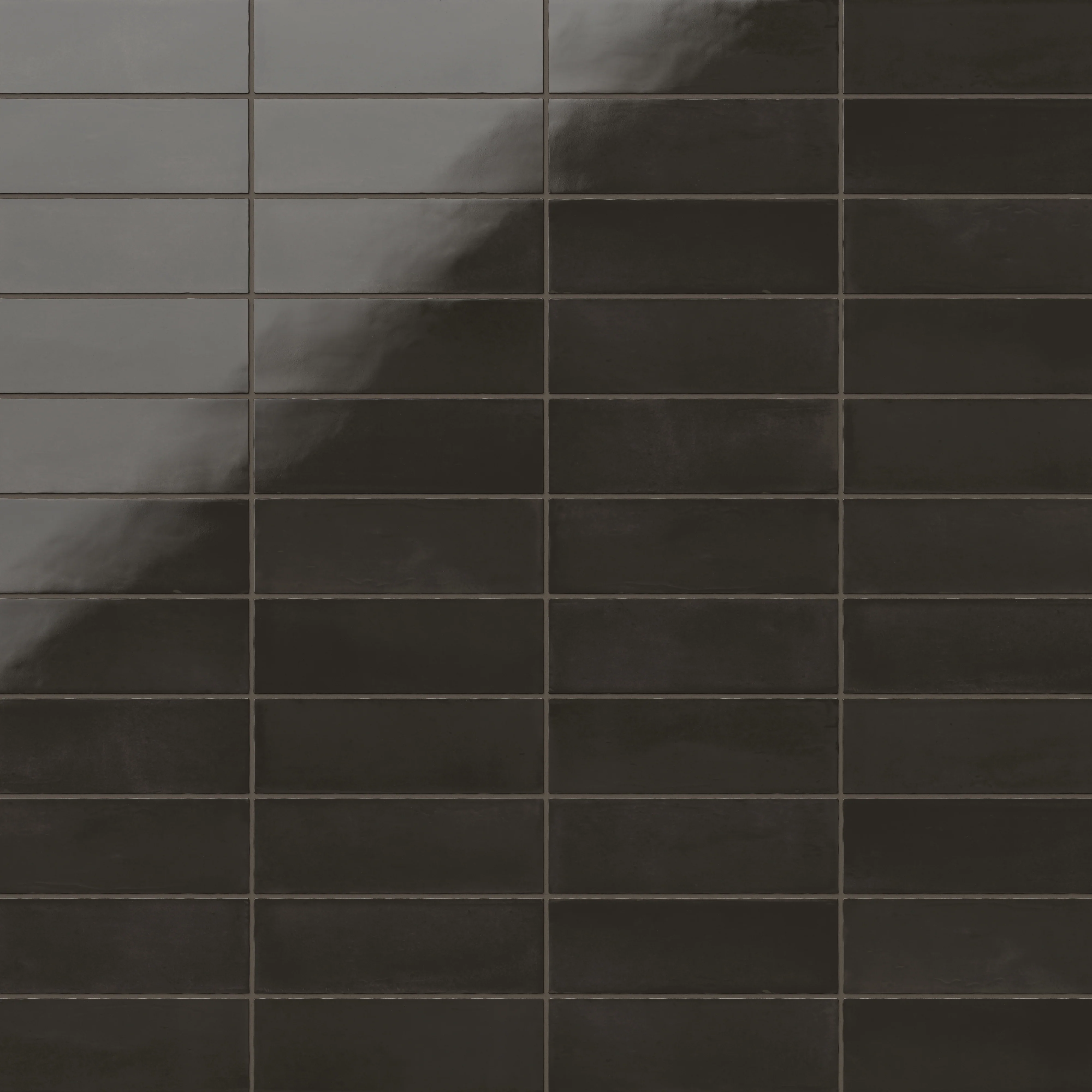 Natasha 2x6 Glossy Porcelain Tile in Coal