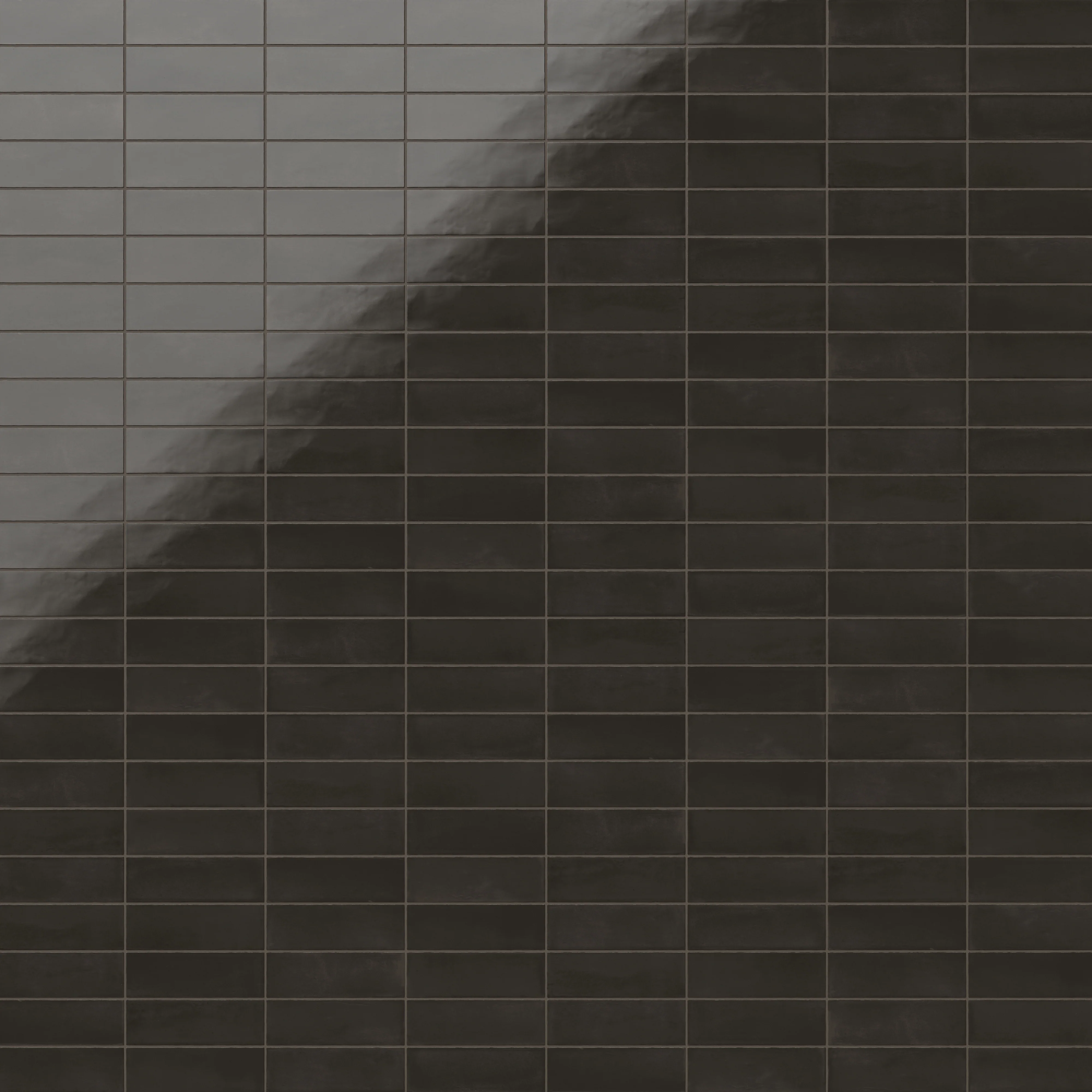 Natasha 2x6 Glossy Porcelain Tile in Coal - Image 5