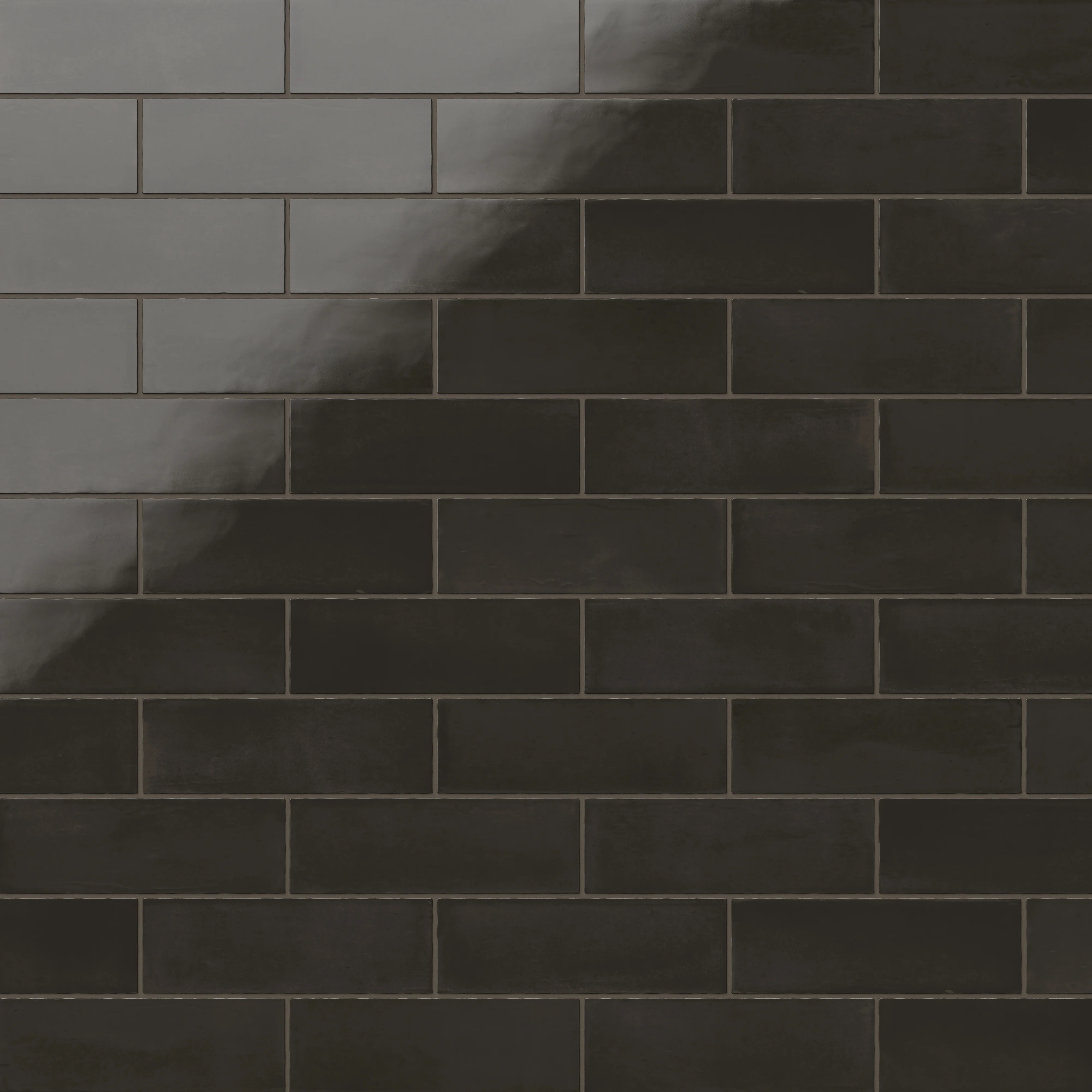 Natasha 2x6 Glossy Porcelain Tile in Coal - Image 6