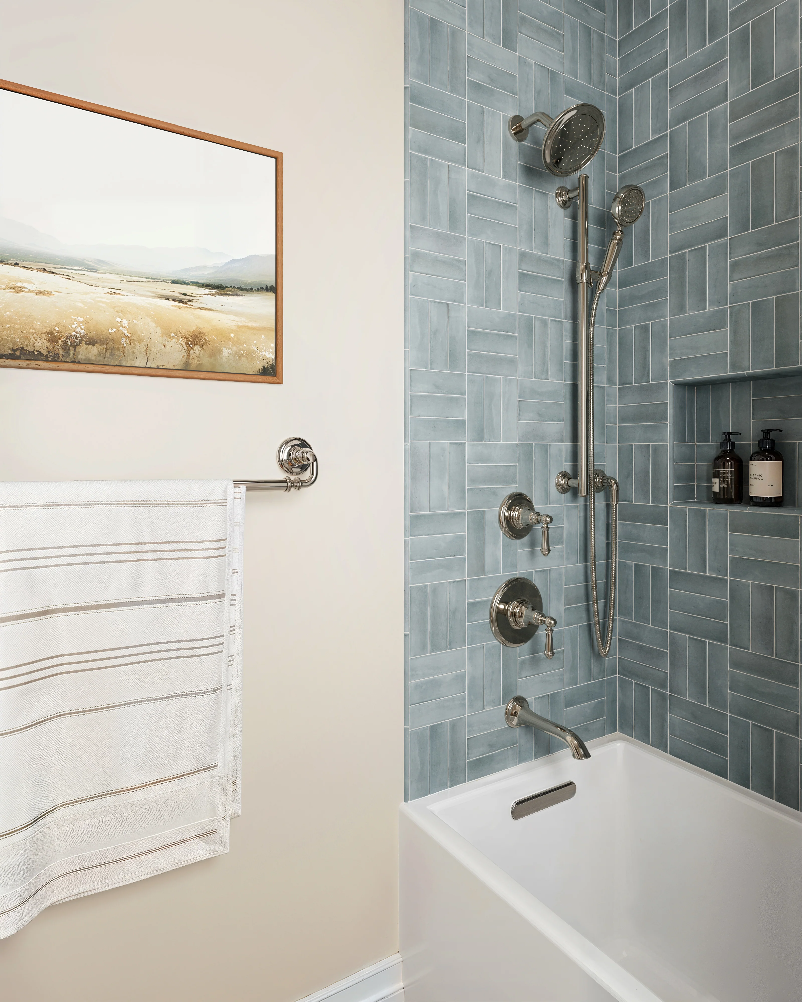 Natasha 2x6 Matte Porcelain Tile in Blue Grass - Image 13