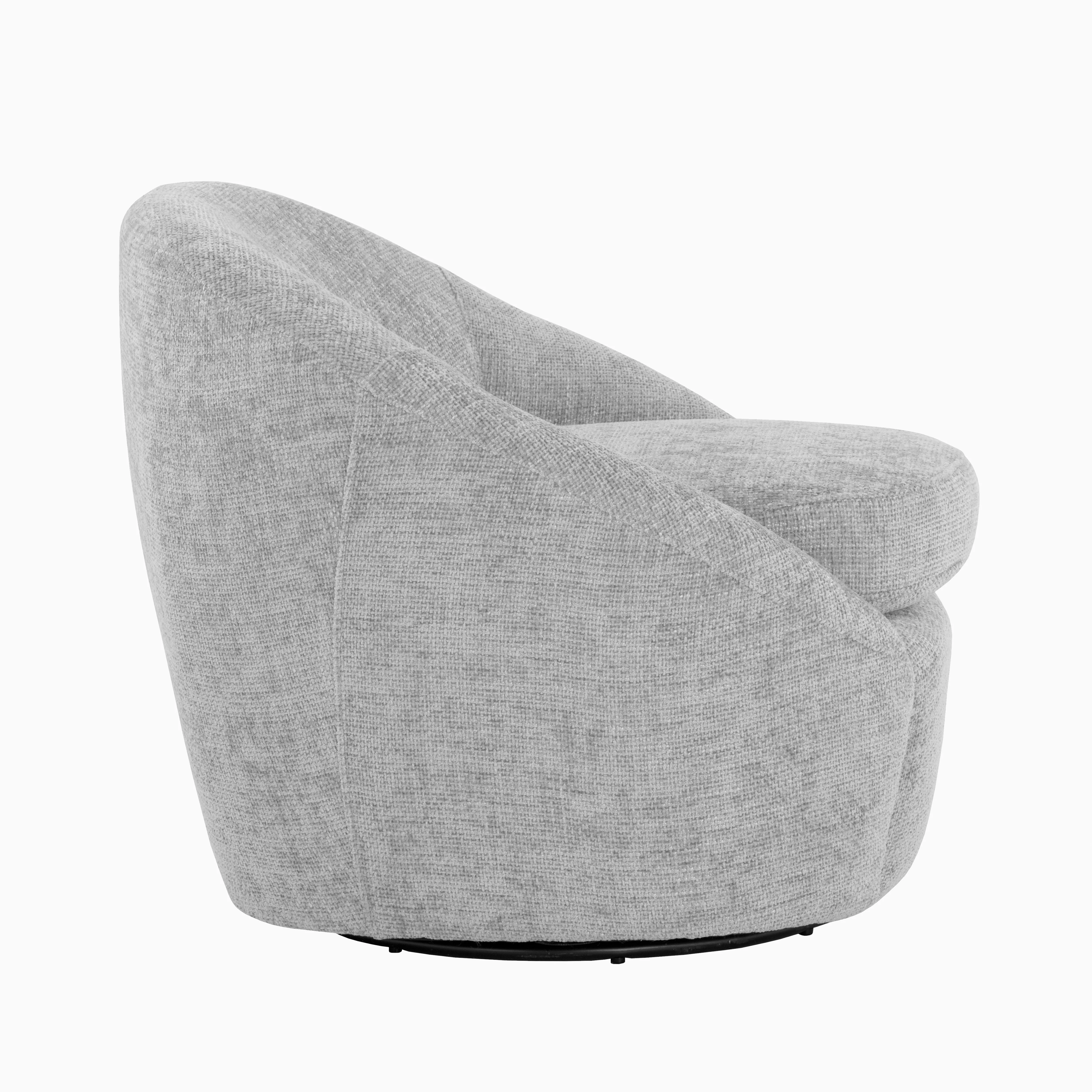 Nerida Swivel Lounge Chair in Grey - Image 3