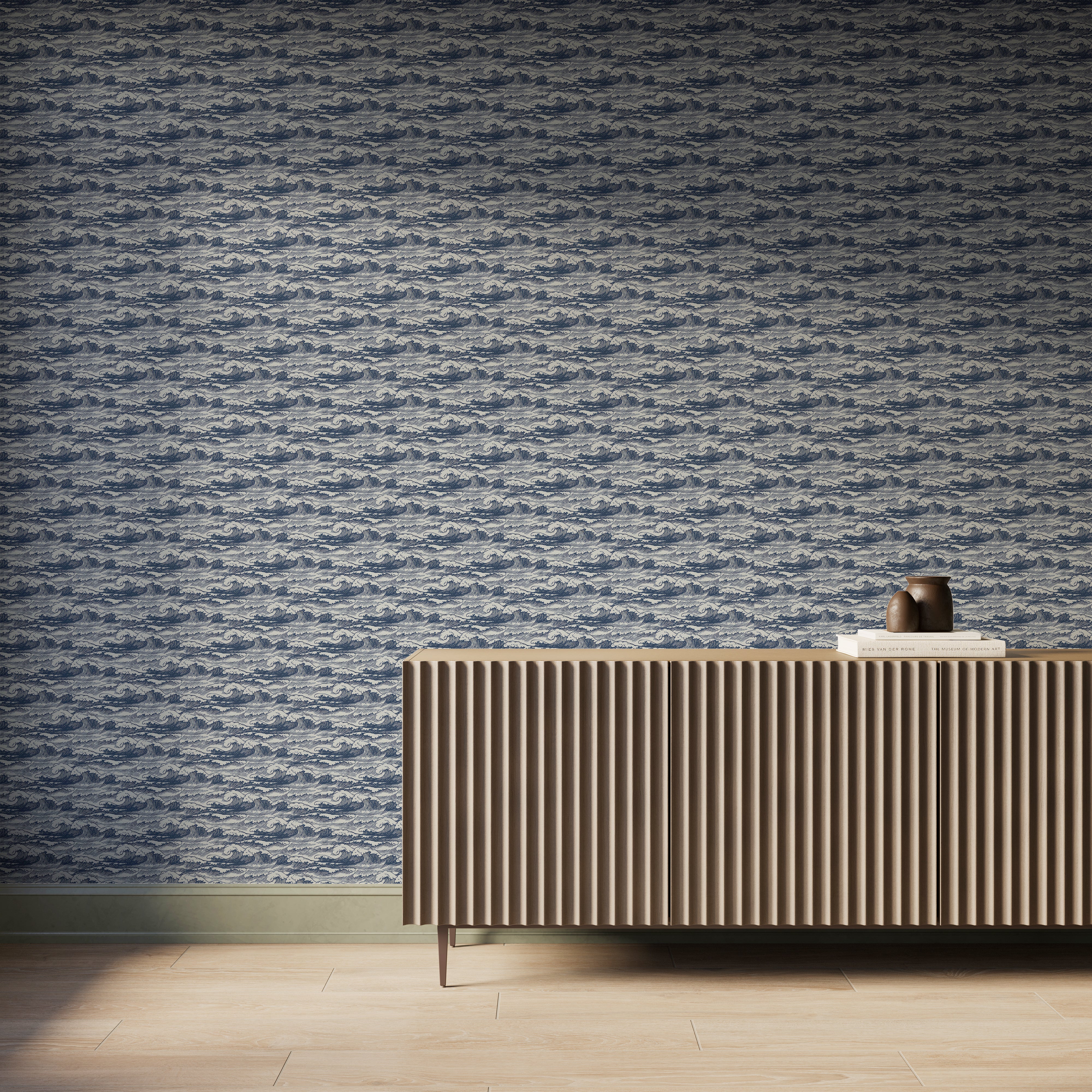 Newport Wallpaper in Black II, 52" x 132" - Image 2