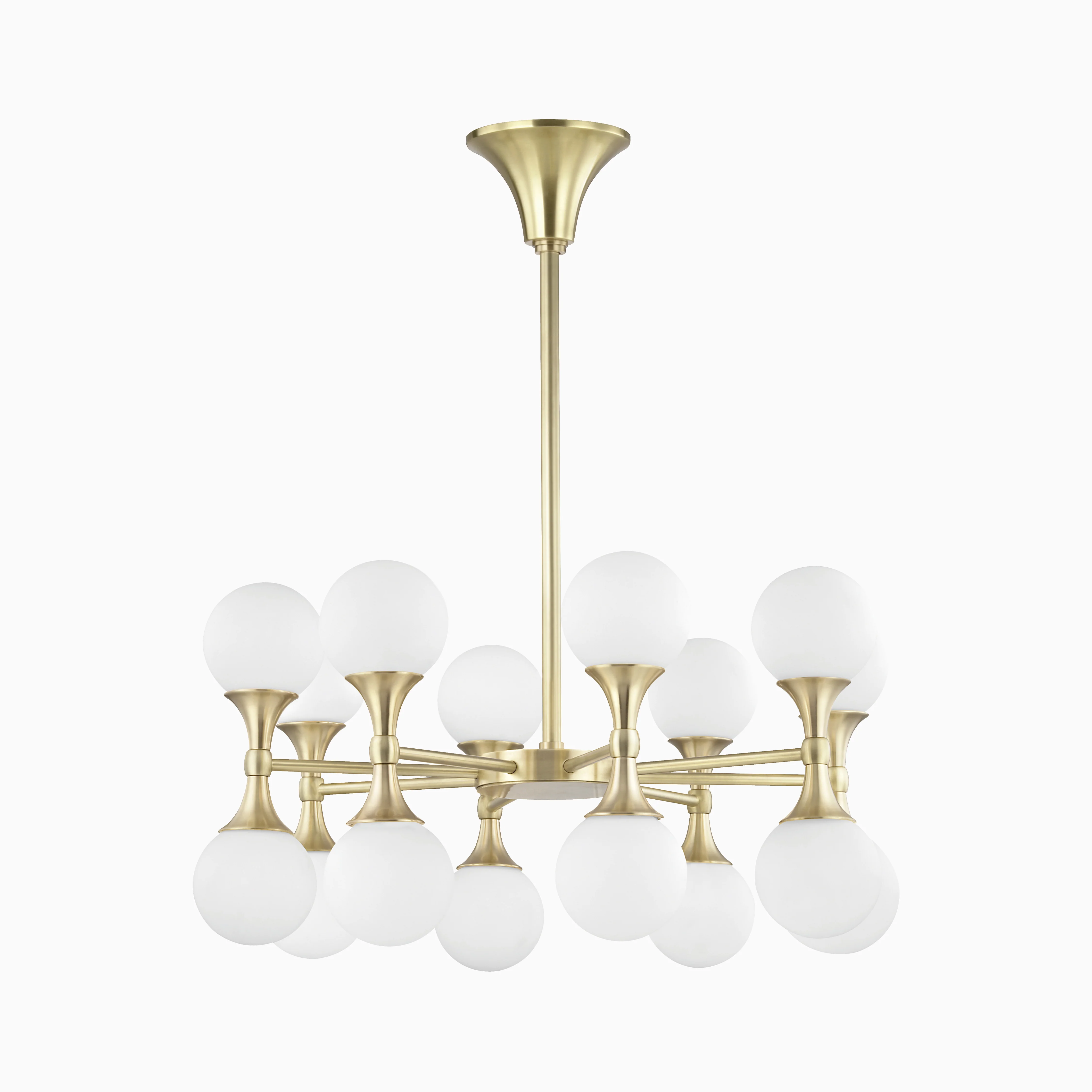 Nicholson Chandelier in Aged Brass - Image 3