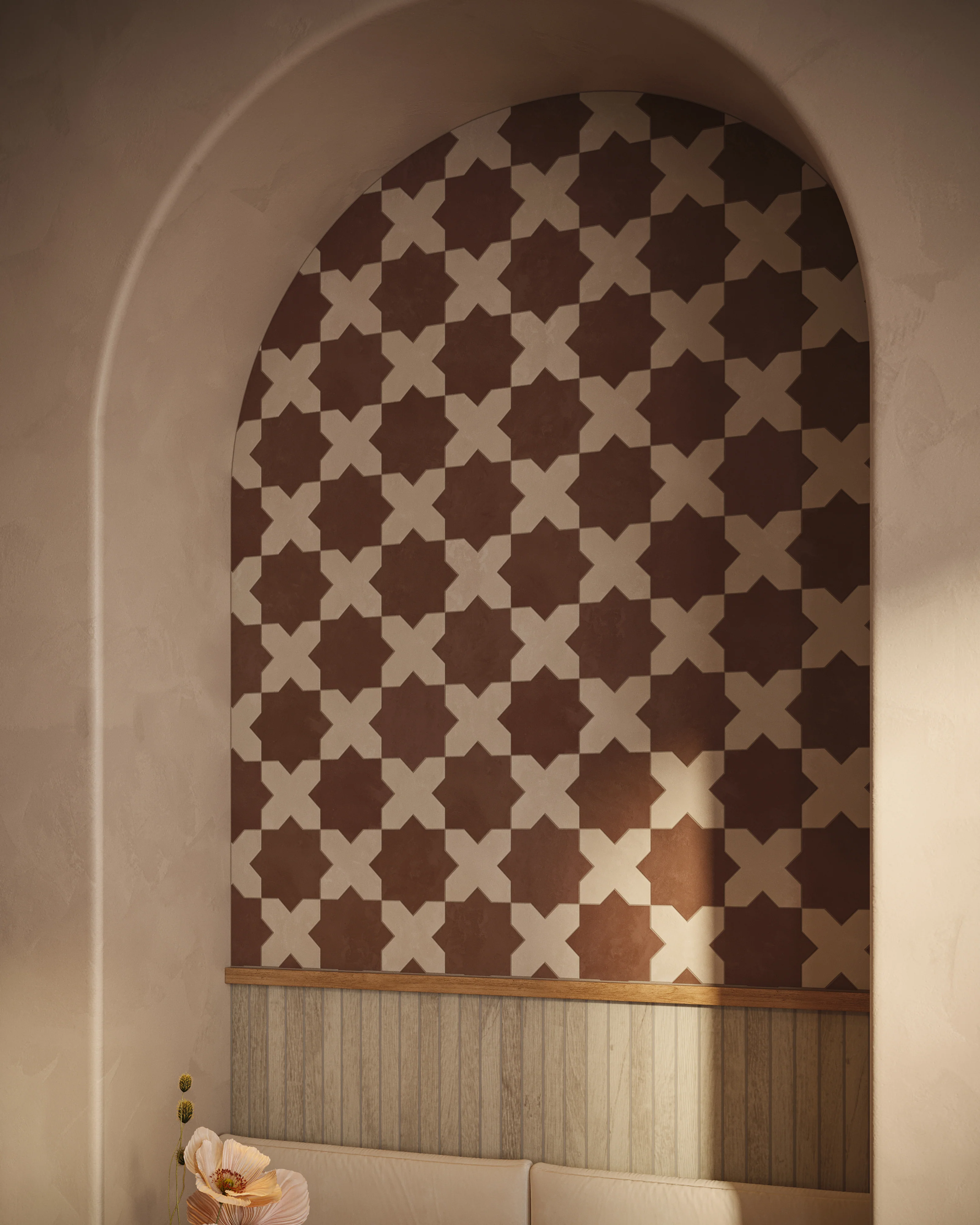 Nora 8x48 Matte Porcelain Mosaic Tile in Foam - Image 2