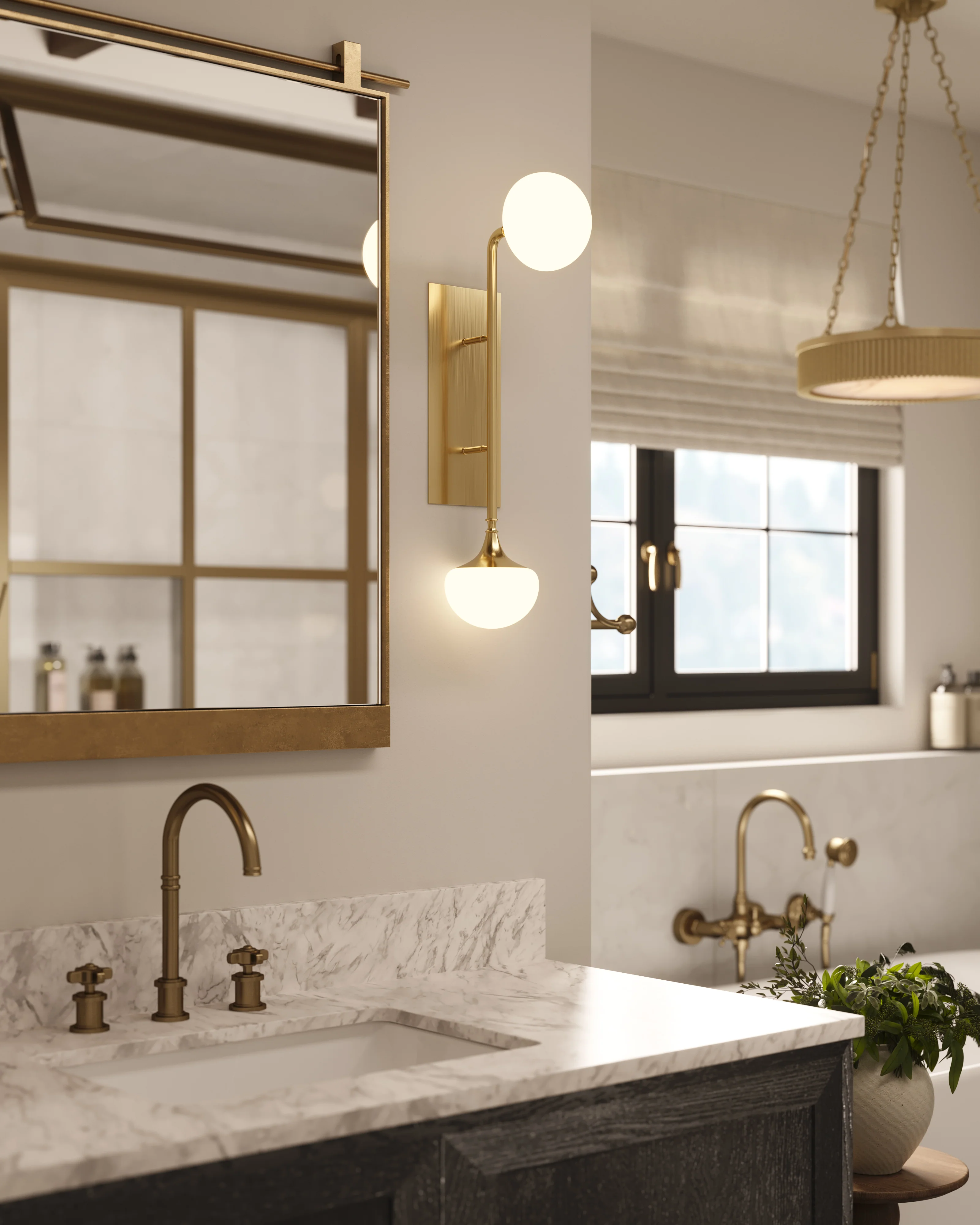 Odessa Wall Sconce In Aged Brass - Image 2