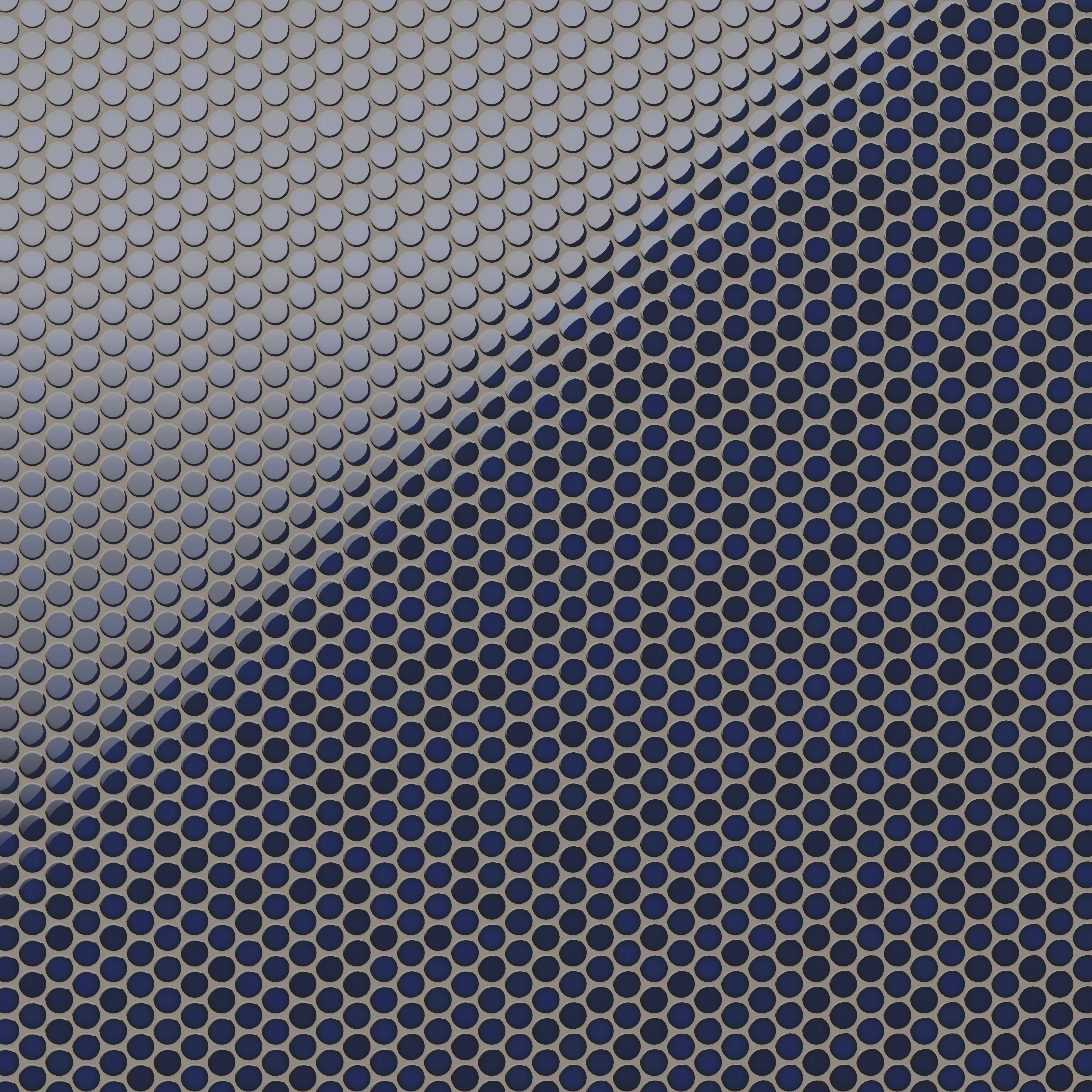 Ollie 3/4x3/4 Glossy Porcelain Mosaic Penny Round Tile in Blue - Image 4