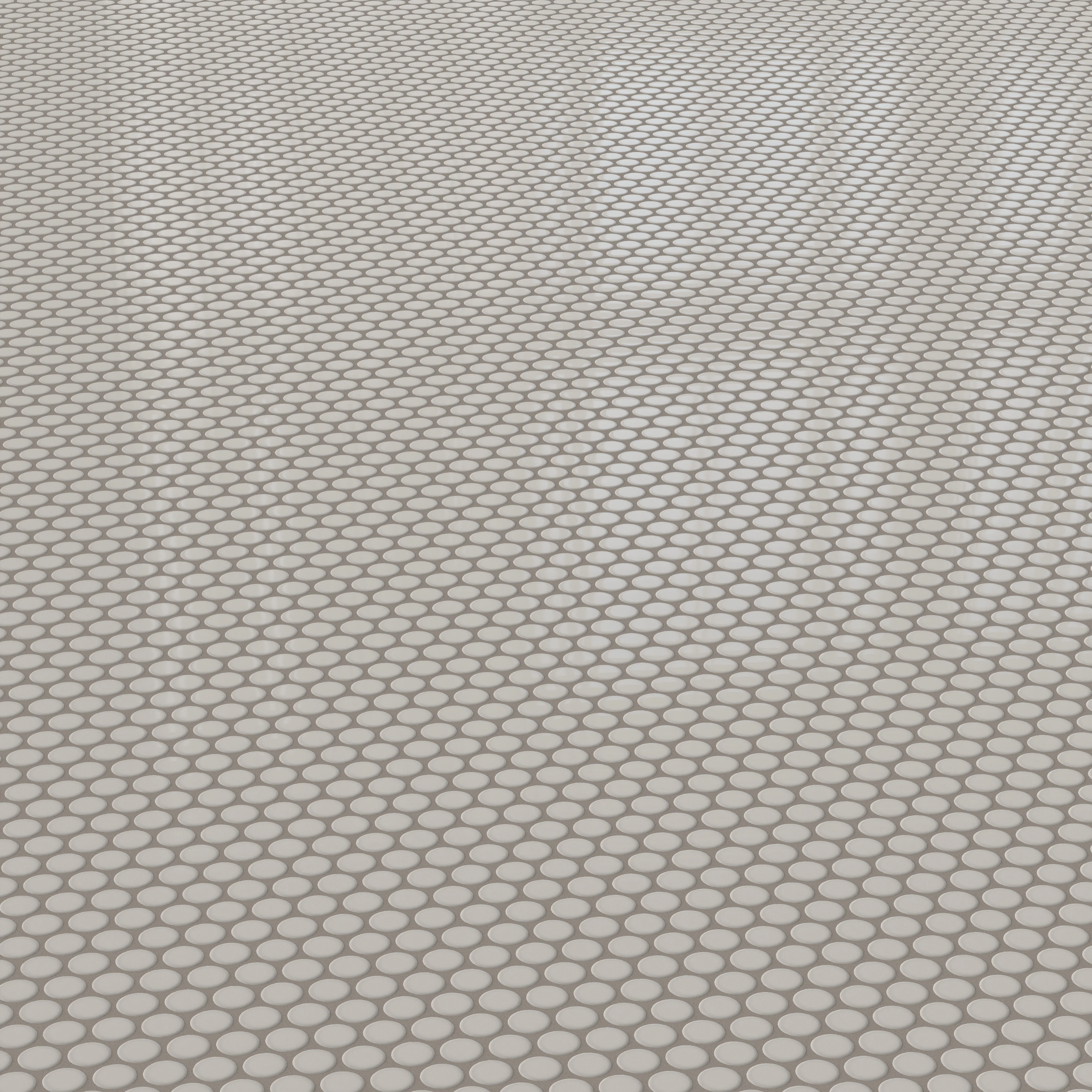 Ollie 3/4x3/4 Glossy Porcelain Mosaic Penny Round Tile in Grey - Image 3