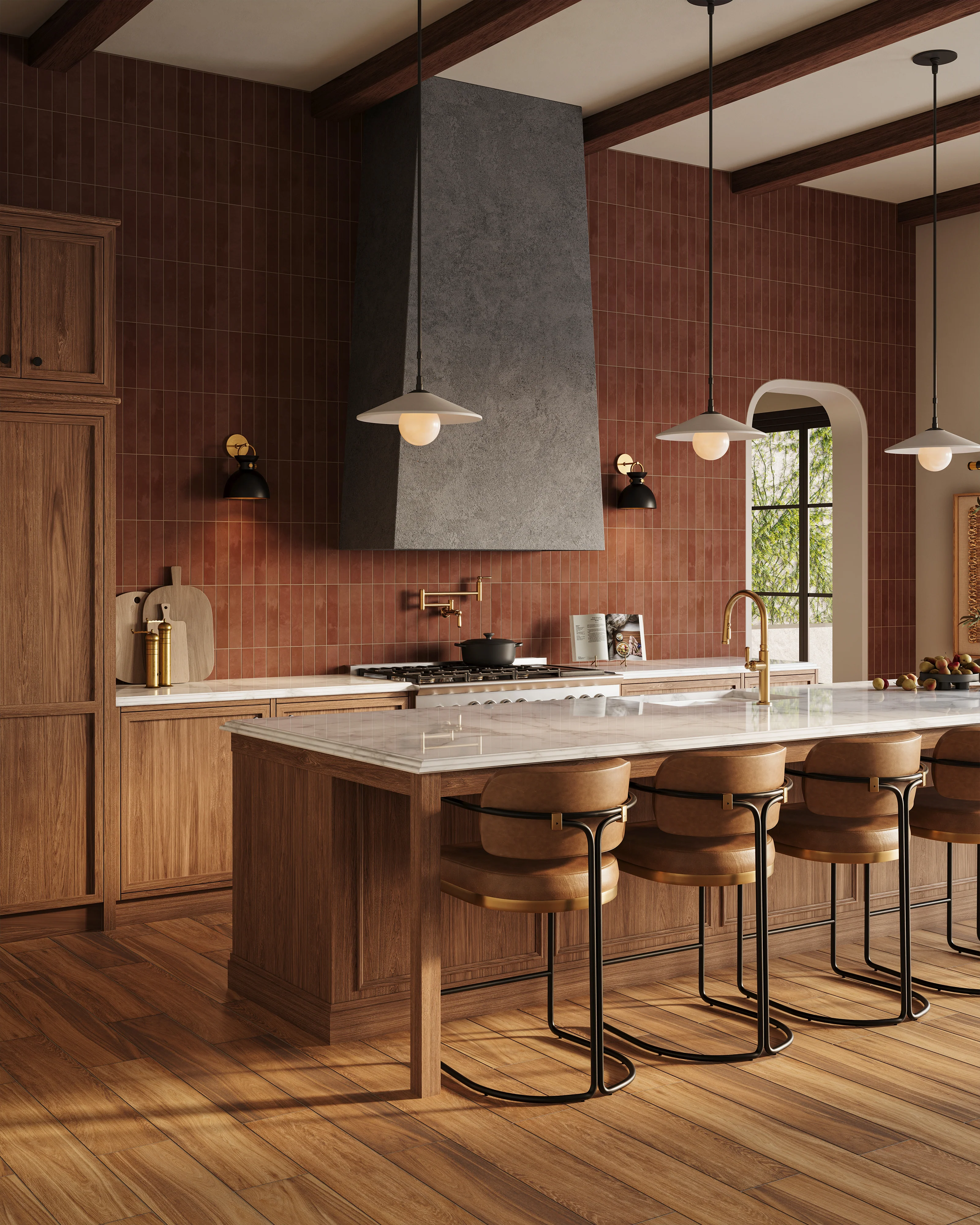 Owen 9" 1 Light Wall/Vanity Light in Aged Gold/Matte Black - Image 5
