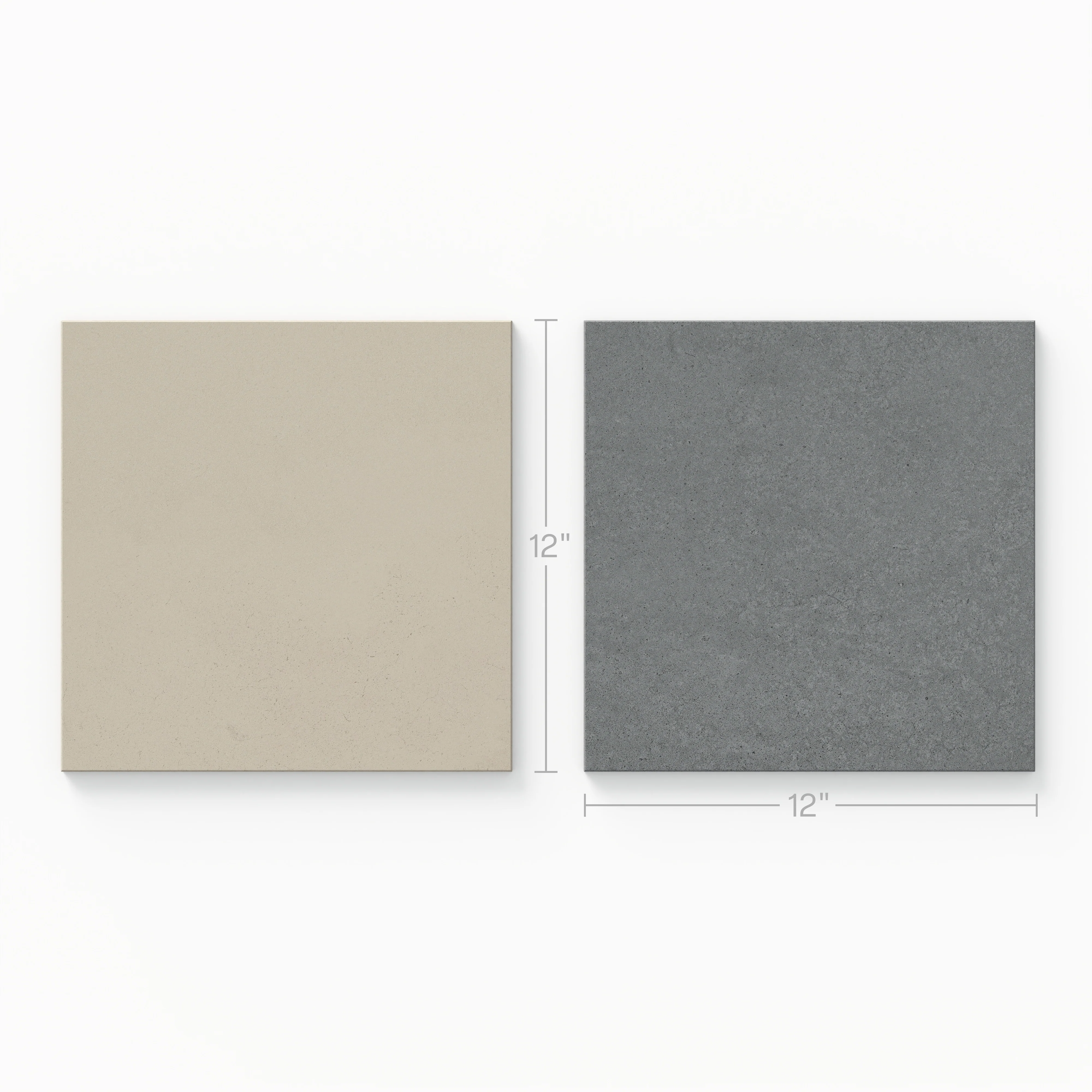 Palmer 12x12 Checkerboard Matte Porcelain Tile in Natural and Grey - Image 2