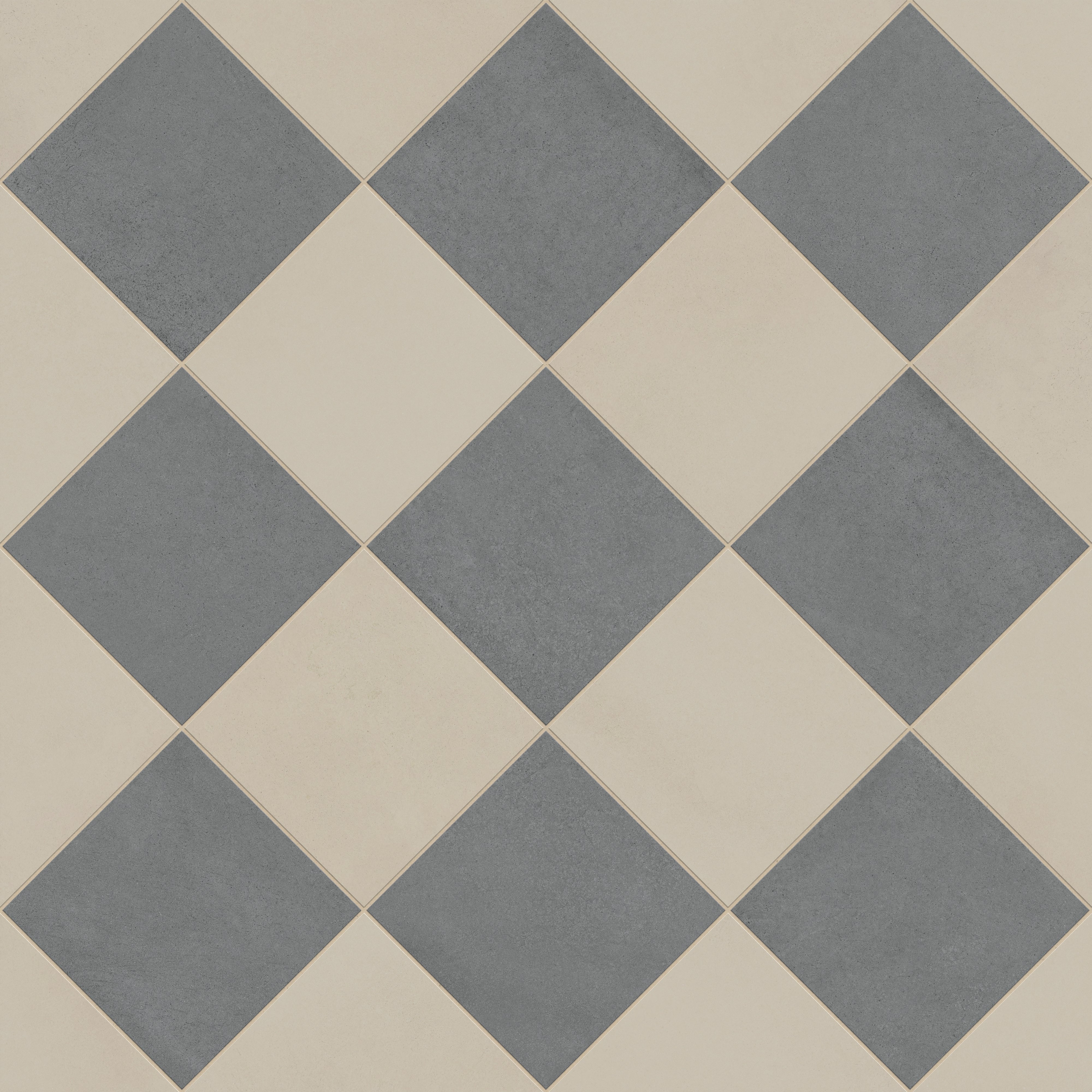 Palmer 12x12 Checkerboard Matte Porcelain Tile in Natural and Grey - Image 4