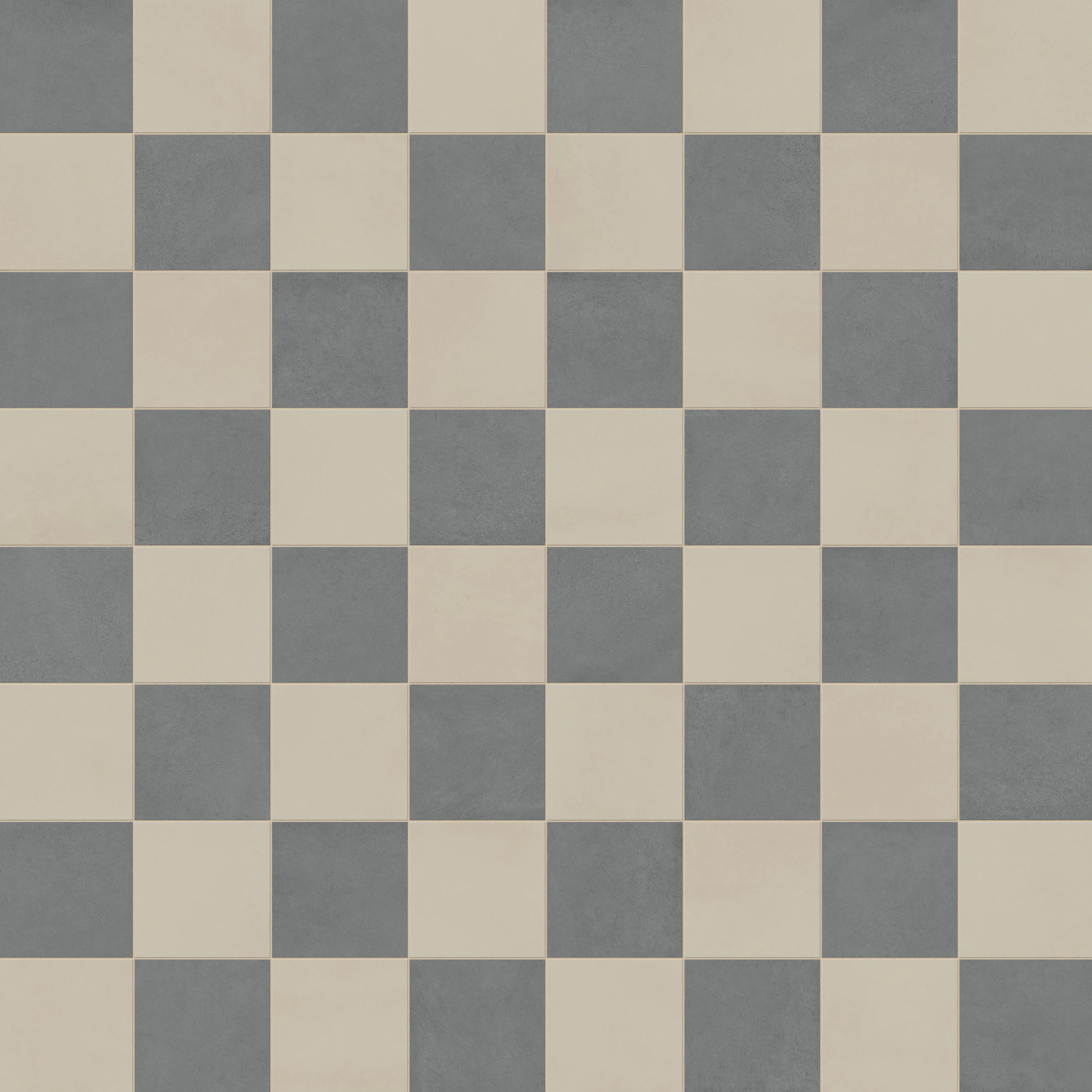 Palmer 12x12 Checkerboard Matte Porcelain Tile in Natural and Grey - Image 5