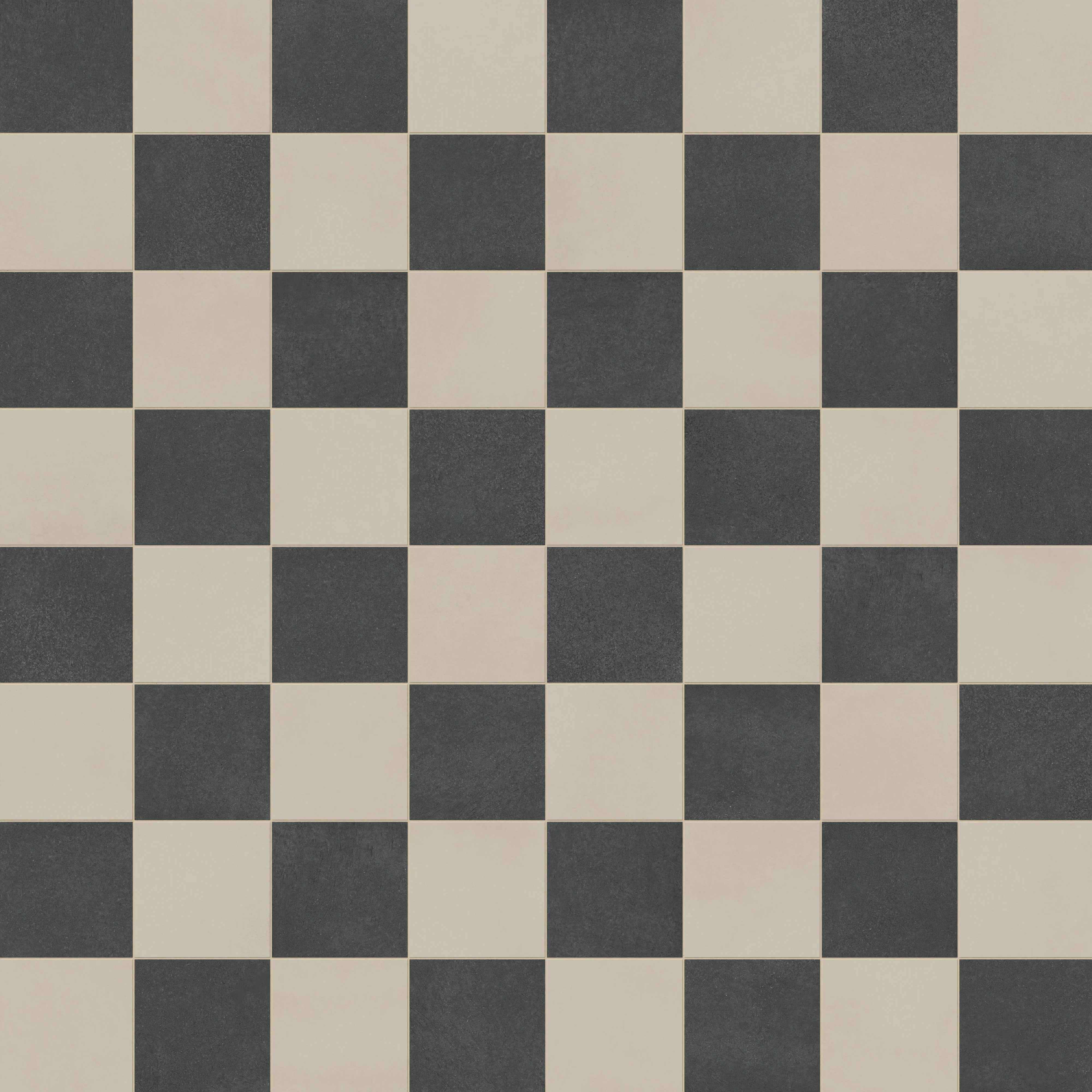 Palmer 12x12 Checkerboard Matte Porcelain Tile in Natural and Nero - Image 6