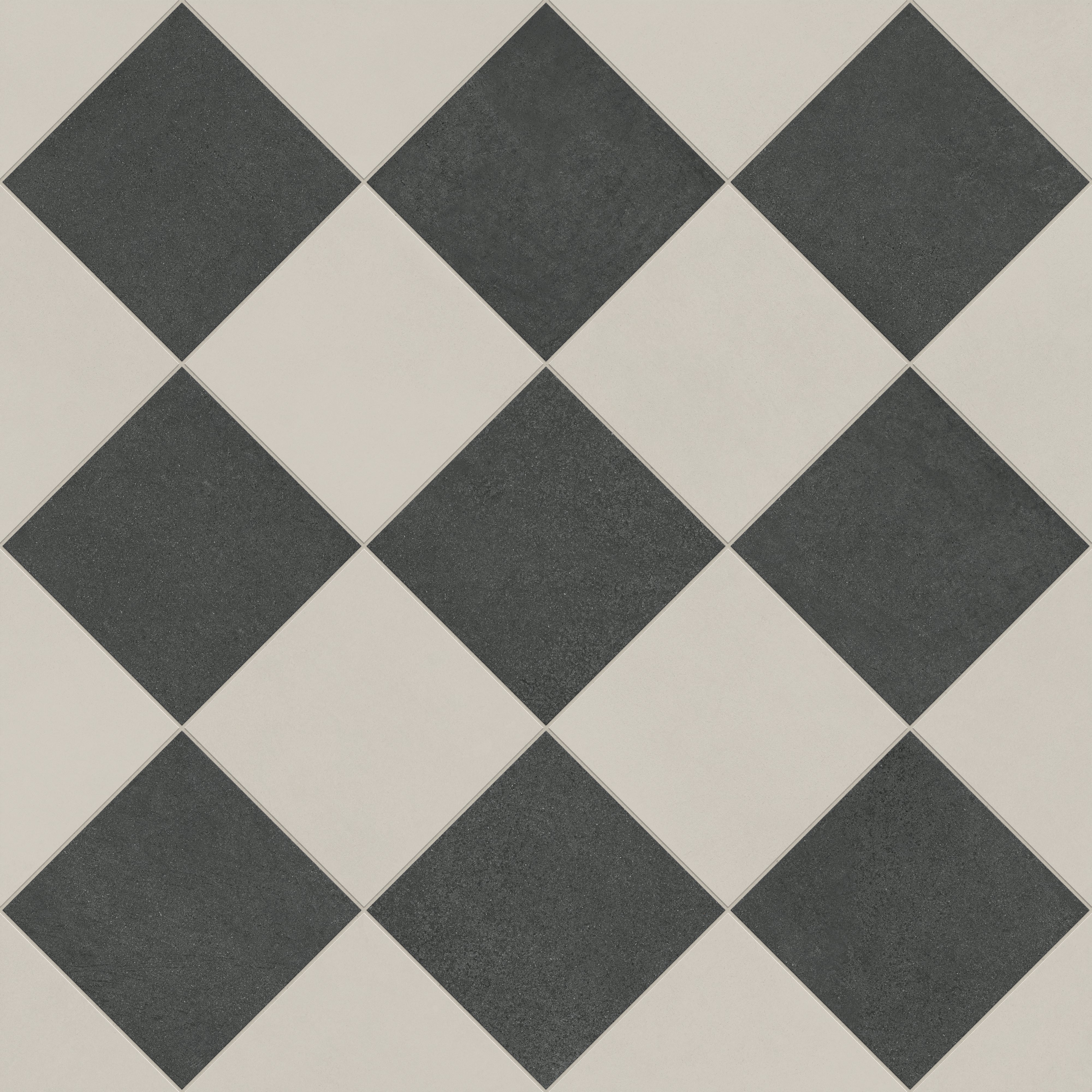 Palmer 12x12 Checkerboard Matte Porcelain Tile in White and Nero - Image 4