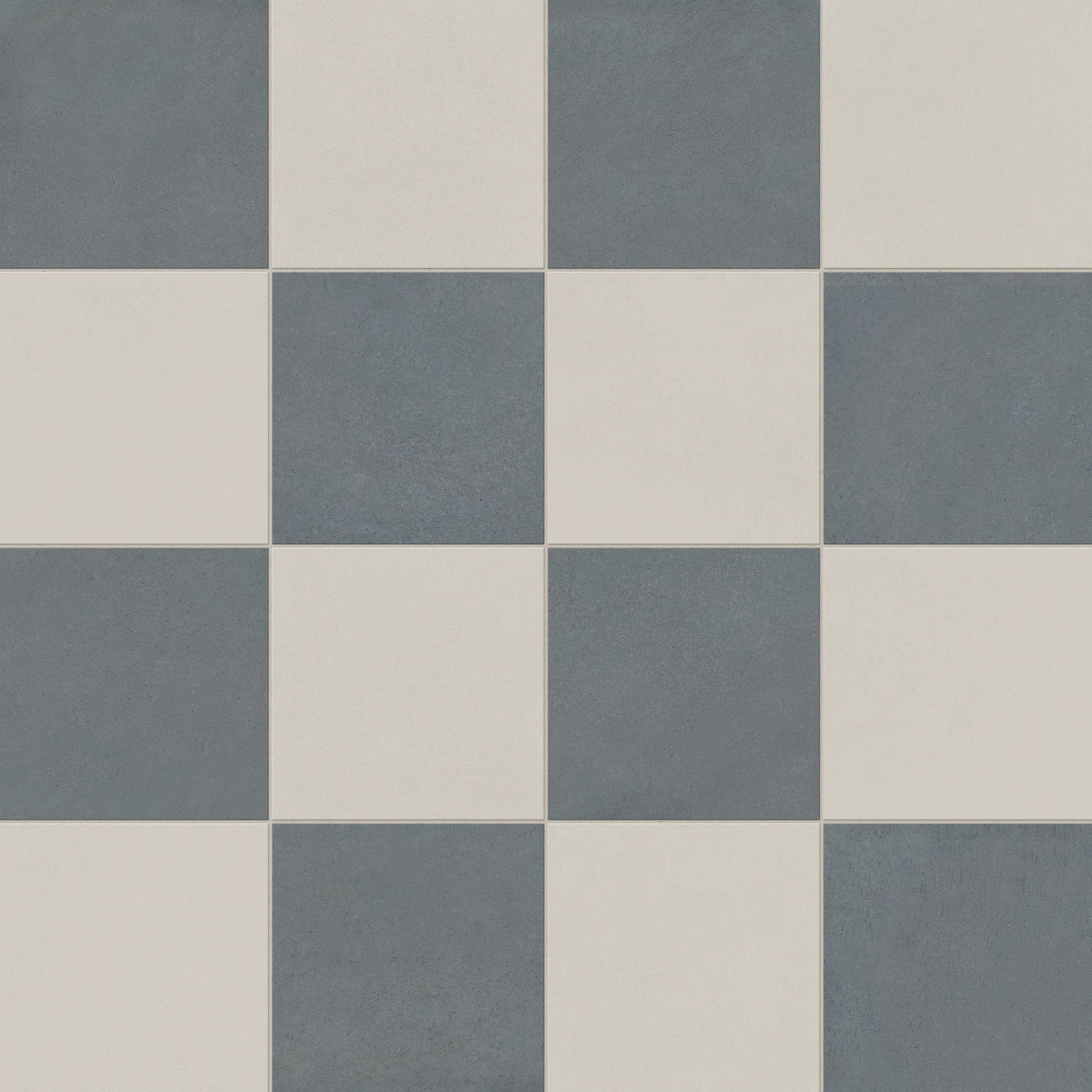 Palmer 12x12 Checkerboard Matte Porcelain Tile in White and Ocean Blue
