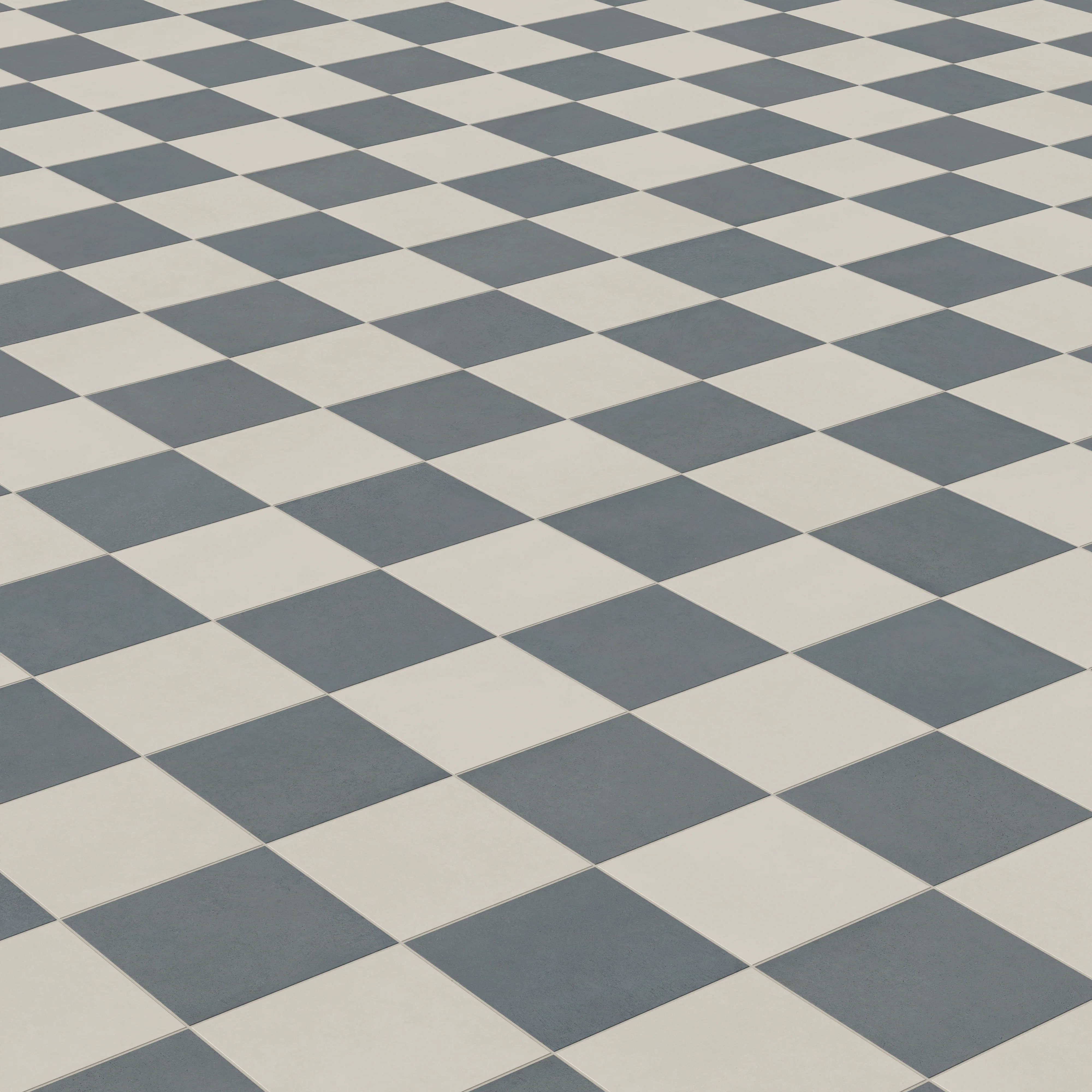 Palmer 12x12 Checkerboard Matte Porcelain Tile in White and Ocean Blue - Image 4