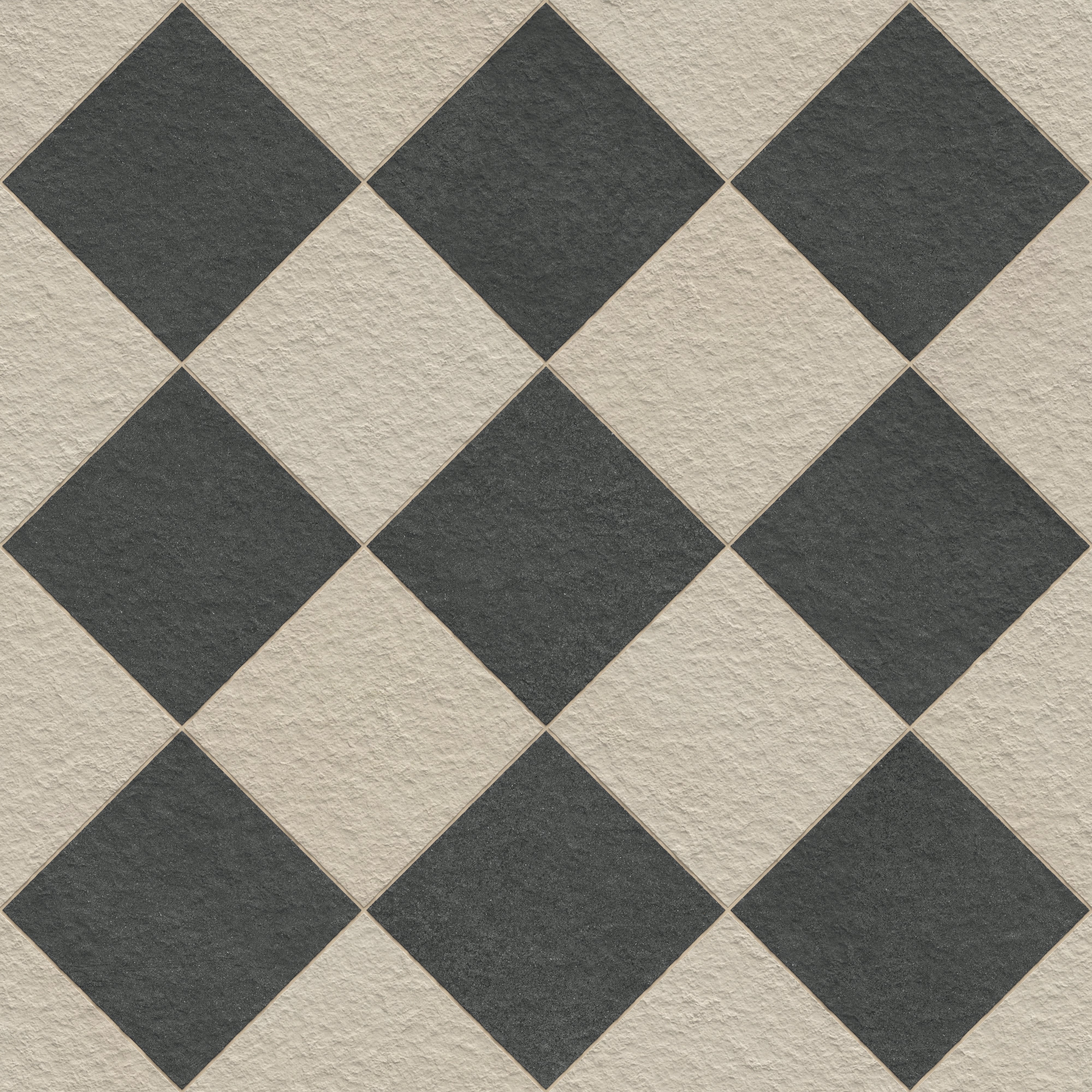 Palmer 12x12 Checkerboard Raw Porcelain Tile in Natural and Nero - Image 4