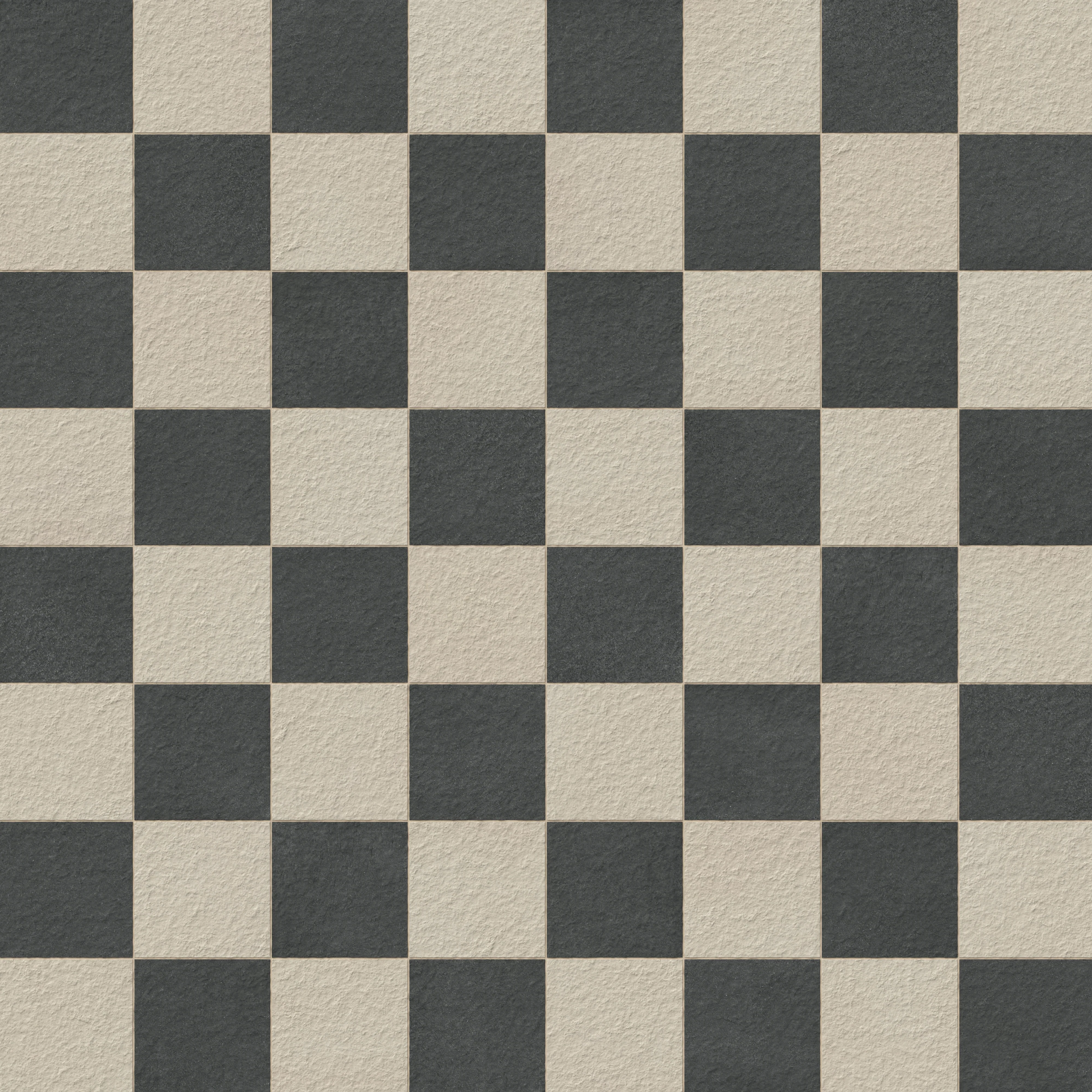 Palmer 12x12 Checkerboard Raw Porcelain Tile in Natural and Nero - Image 5