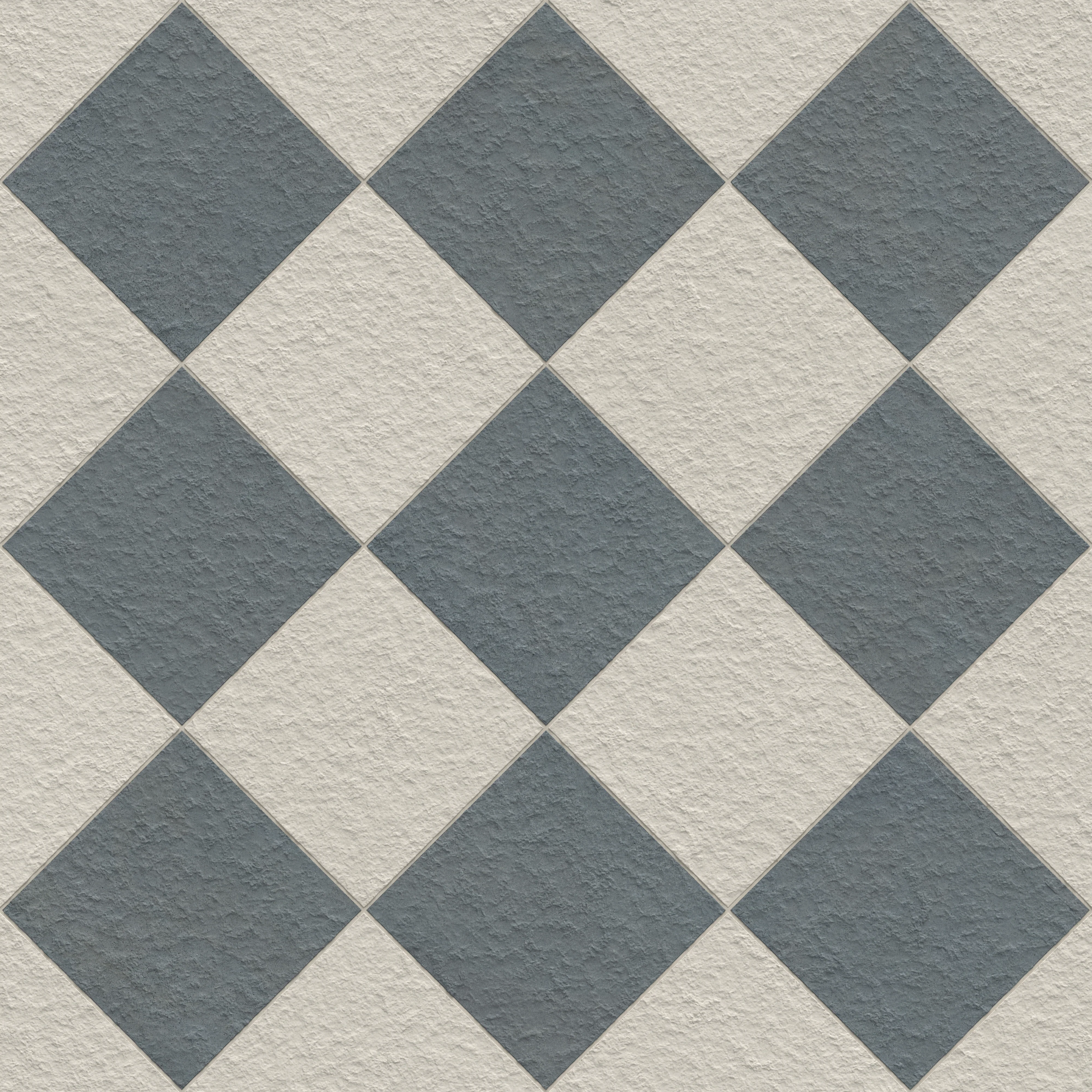 Palmer 12x12 Checkerboard Raw Porcelain Tile in White and Ocean Blue - Image 4